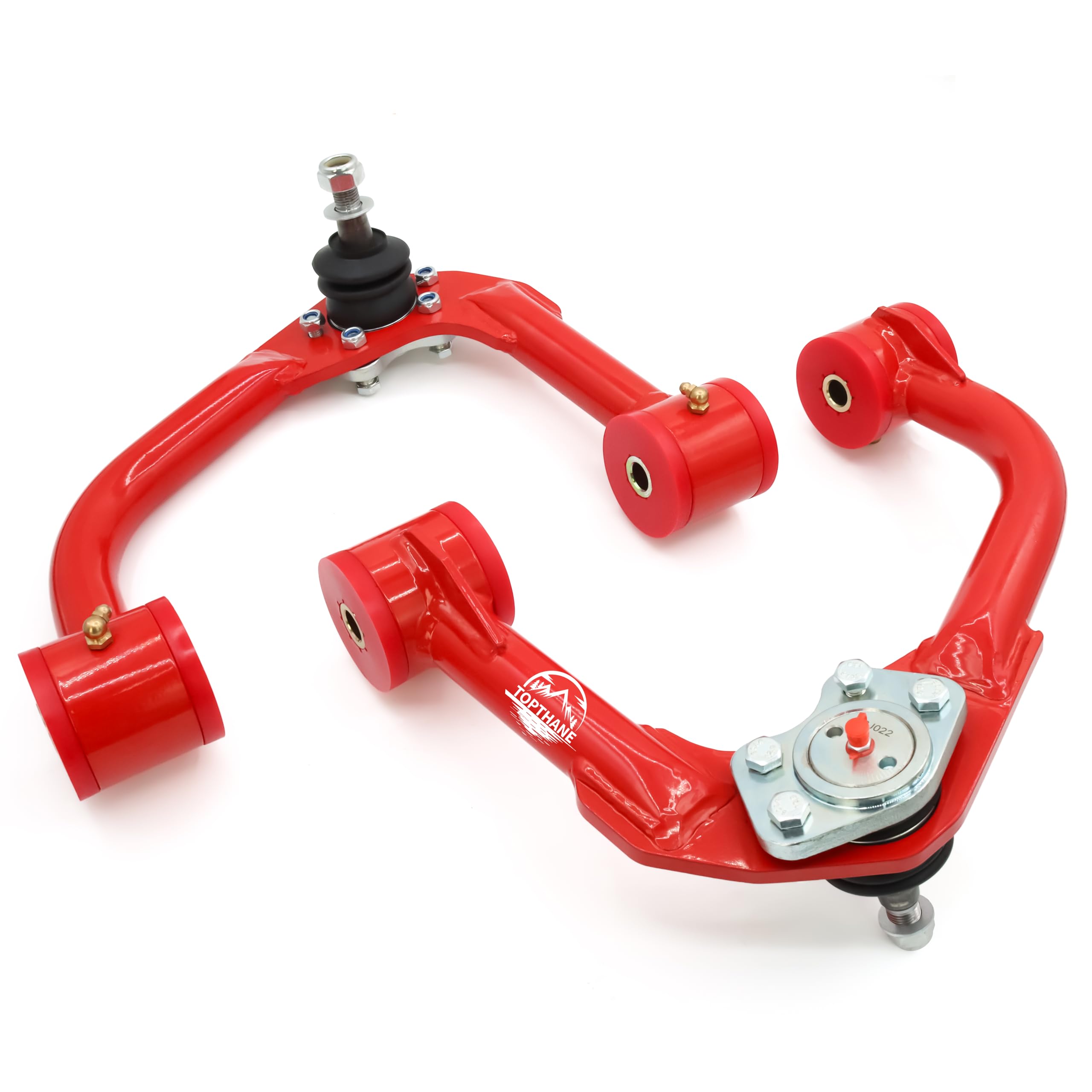 Front Upper Control Arms for 2004-2024 Ford F150, 1-4" Lift Tubular Control Arms Replacement OEM, Adjustable Ball Joints, Polyurethane Bushings