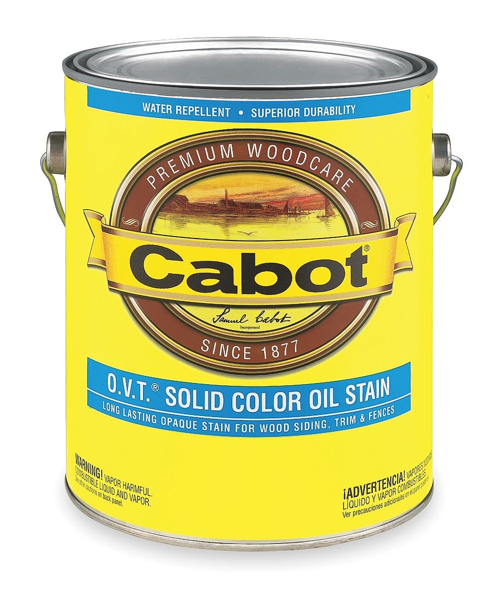 Cabot - 140.0006712.007 - Flat Solid Color Oil Stain for Concrete, Wood, Ultra White, 1 gal.