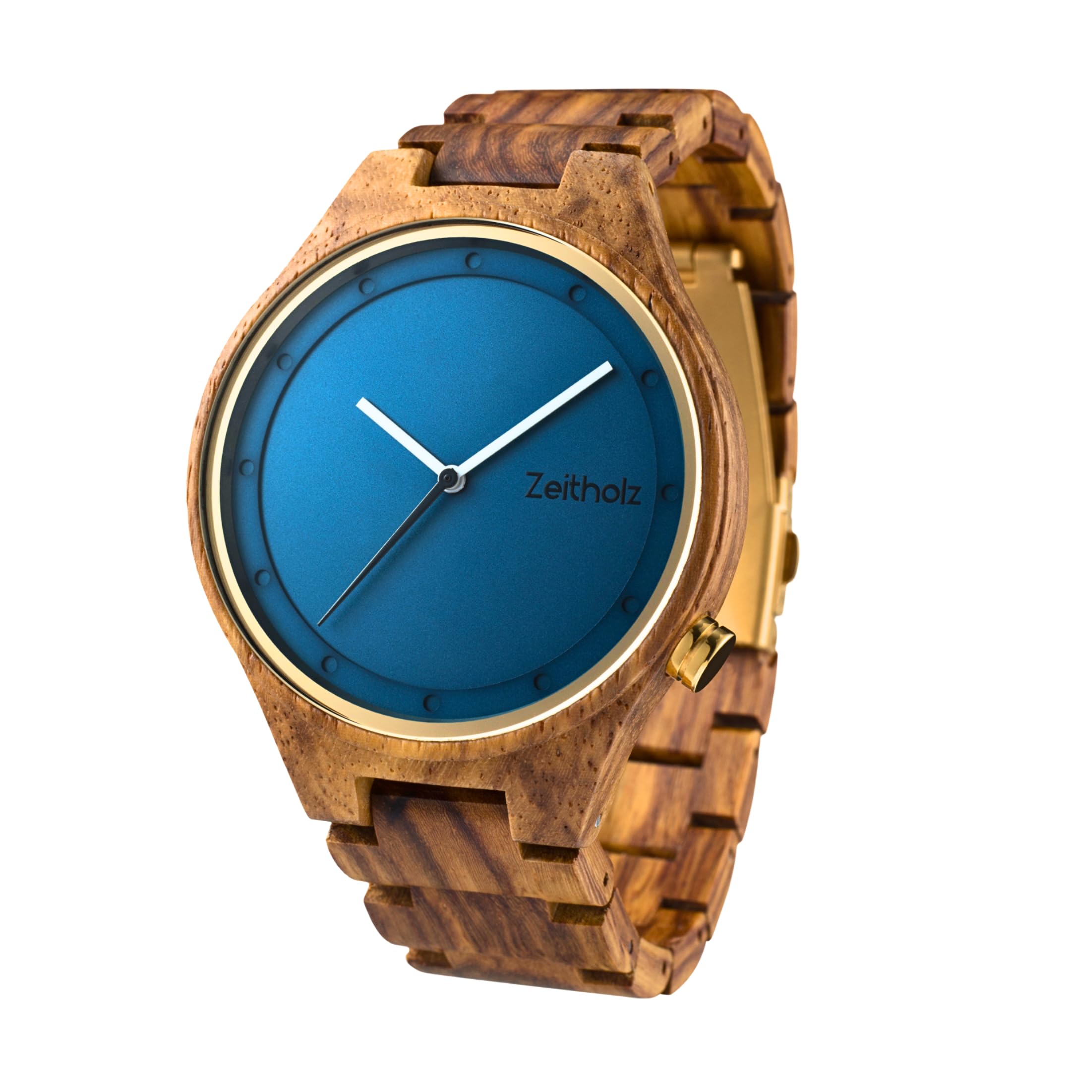 Zeitholz Wooden Watch for Men - Stolpen Model - Lightweight Analog Wood Grain Watch for Him - Adjustable Band Fits any Wrist