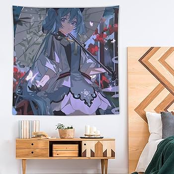 Amazon.co.jp: タペストリー 初音ミク 背景布 大判 布ポスター
