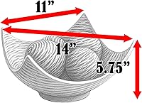 Vista 3 de Seraphic Juego de 5 cuencos decorativos grandes con elegantes orbes/bolas, centro de mesa elegante para mesa de comedor/cocina, sala de estar
