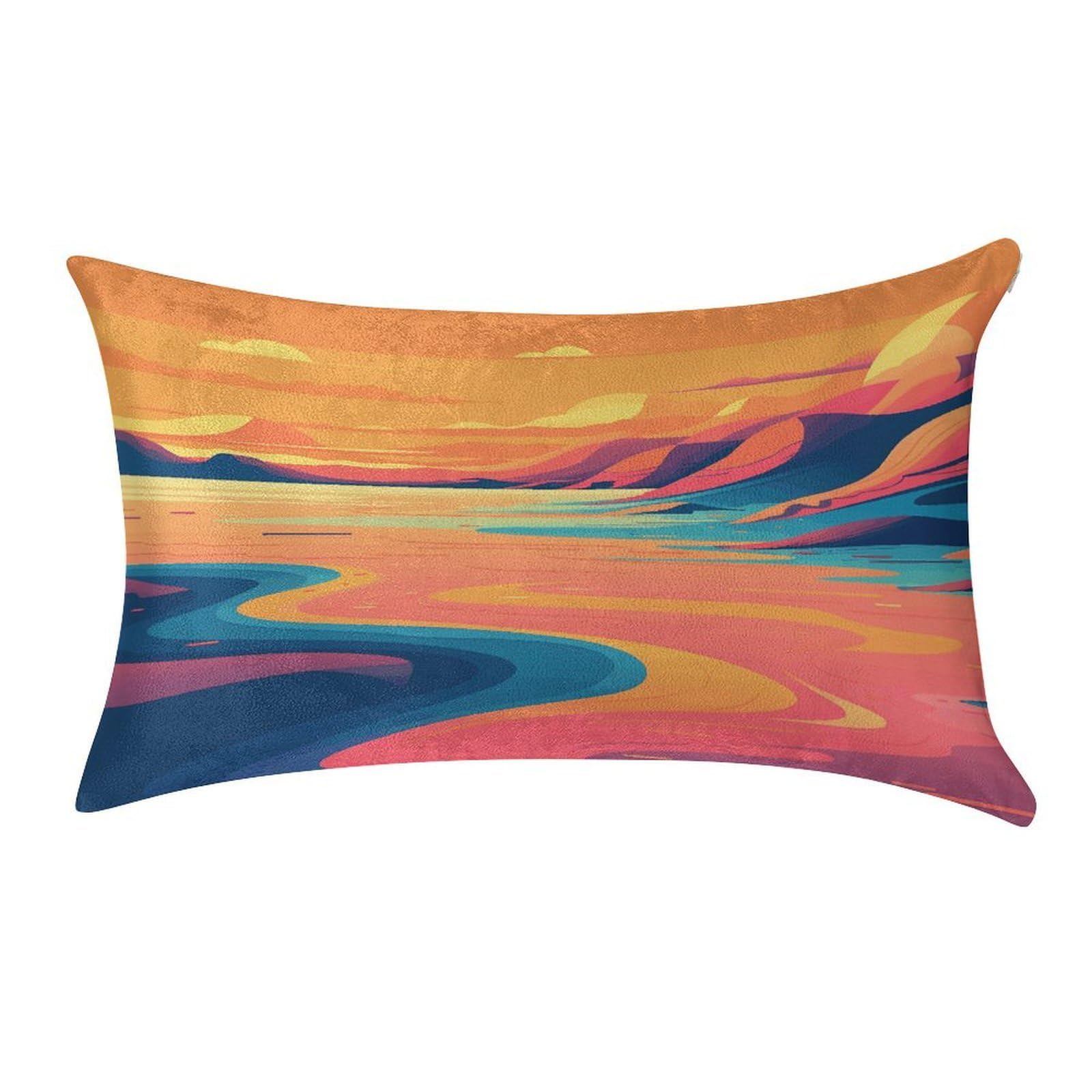 Btcowzrv Style Hand Drawn Painting Pillow Cover Pillow Case Pillowcase