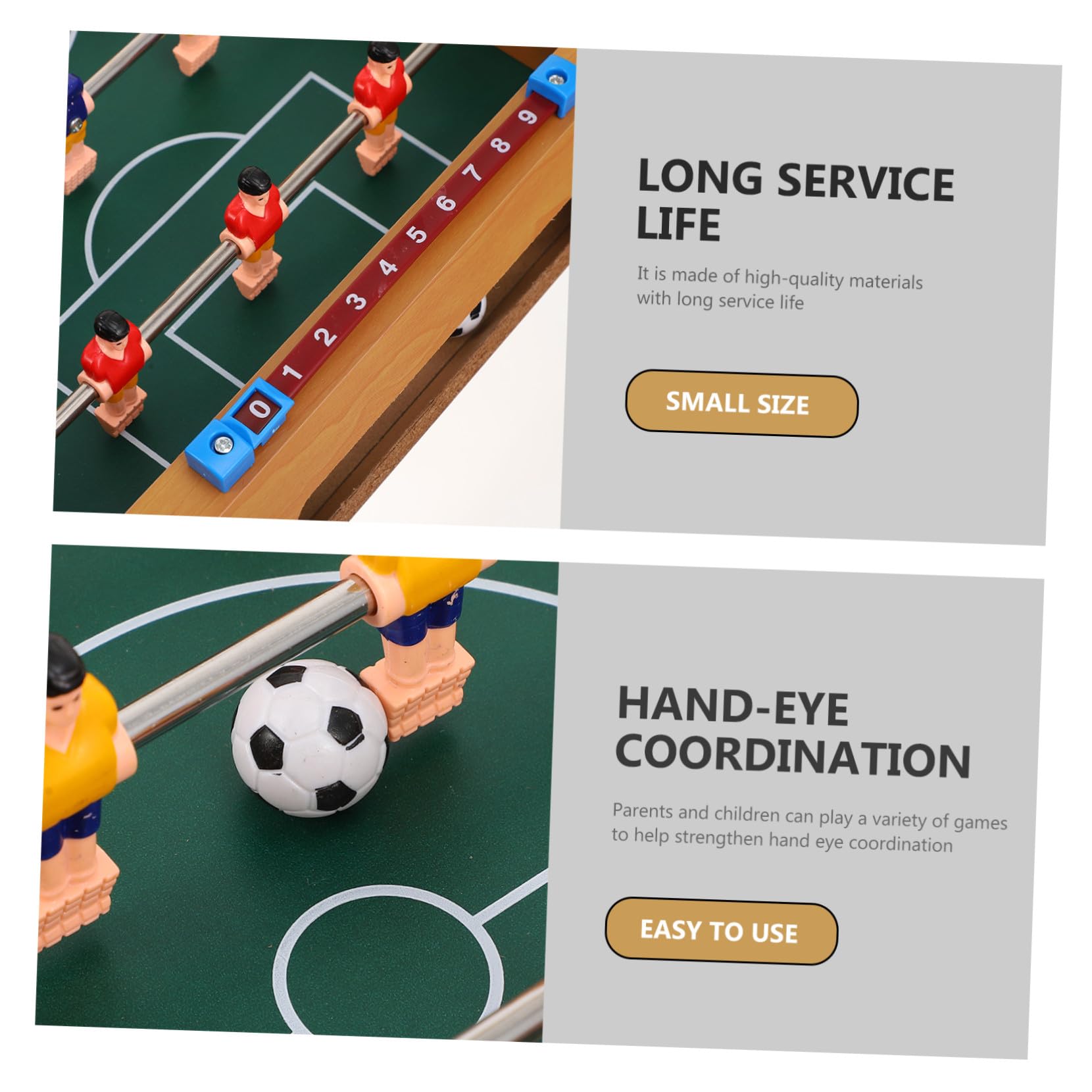 Gioco da Tavolo Calcio Balilla per Ragazzo Ragazza e Famiglie, Plastico Resistente Verde, Miglioramento Coordinazione Mano-occhio, Gioco Interattivo per Casa