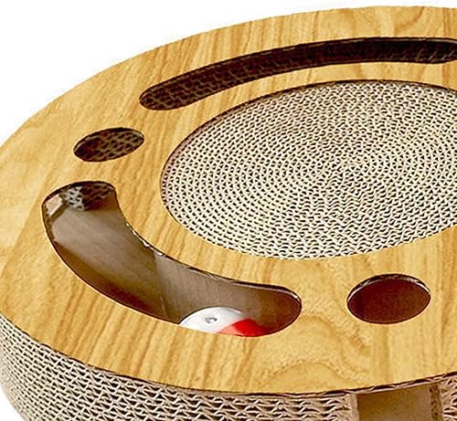 Miniatura 3 de Almohadilla para rascar para gatos, bolas de rascar corrugado, accesorio redondo, multiusos, respetuoso con el medio ambiente para gatos de interior