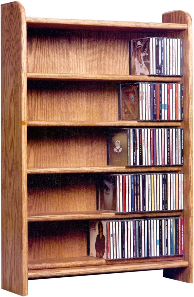 Amazon.com: 9 Row Dowel CD Rack (Honey Oak) by Wood Shed : Electronics