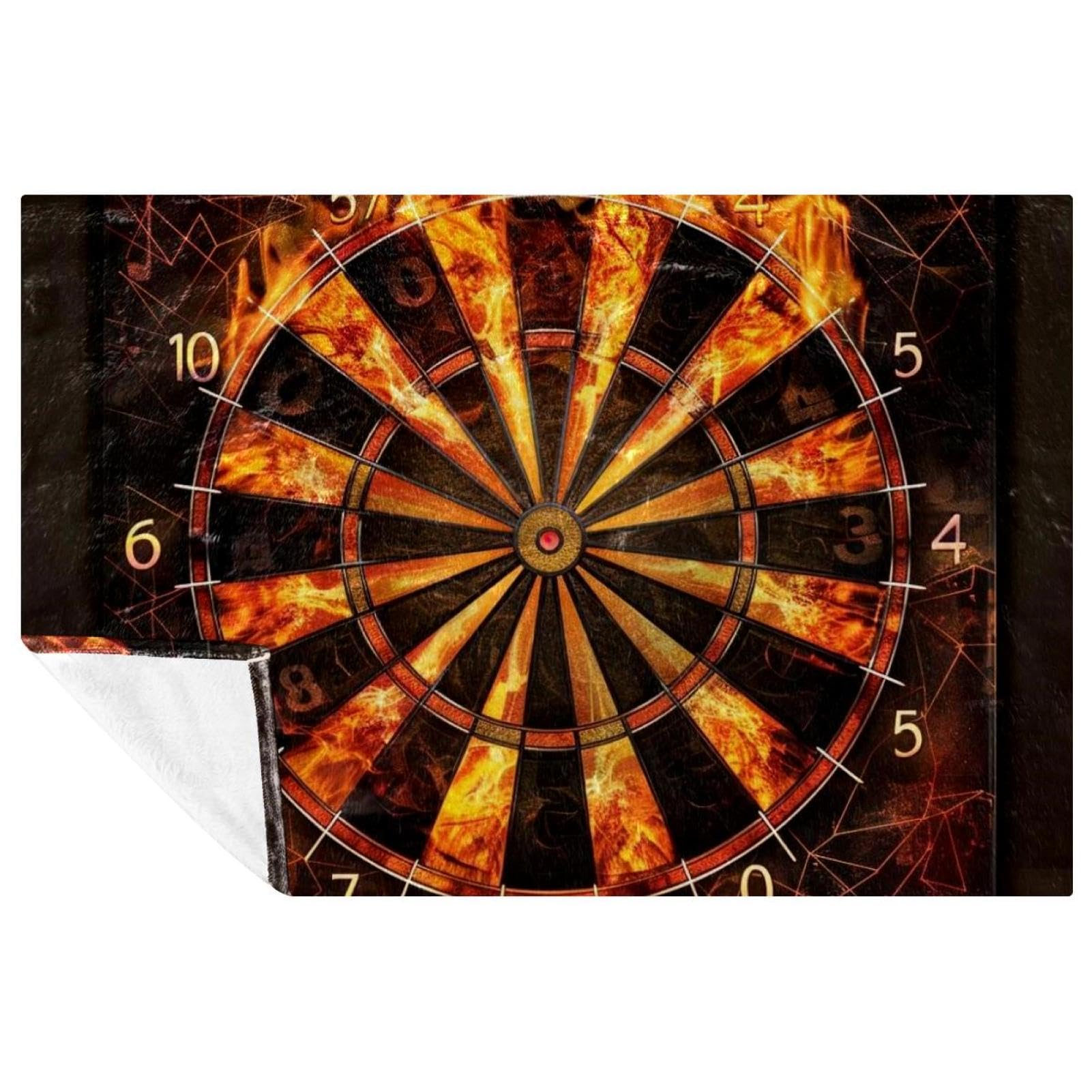 Cible de fléchettes sur bois couverture douce lit et canapé 150x100 cm