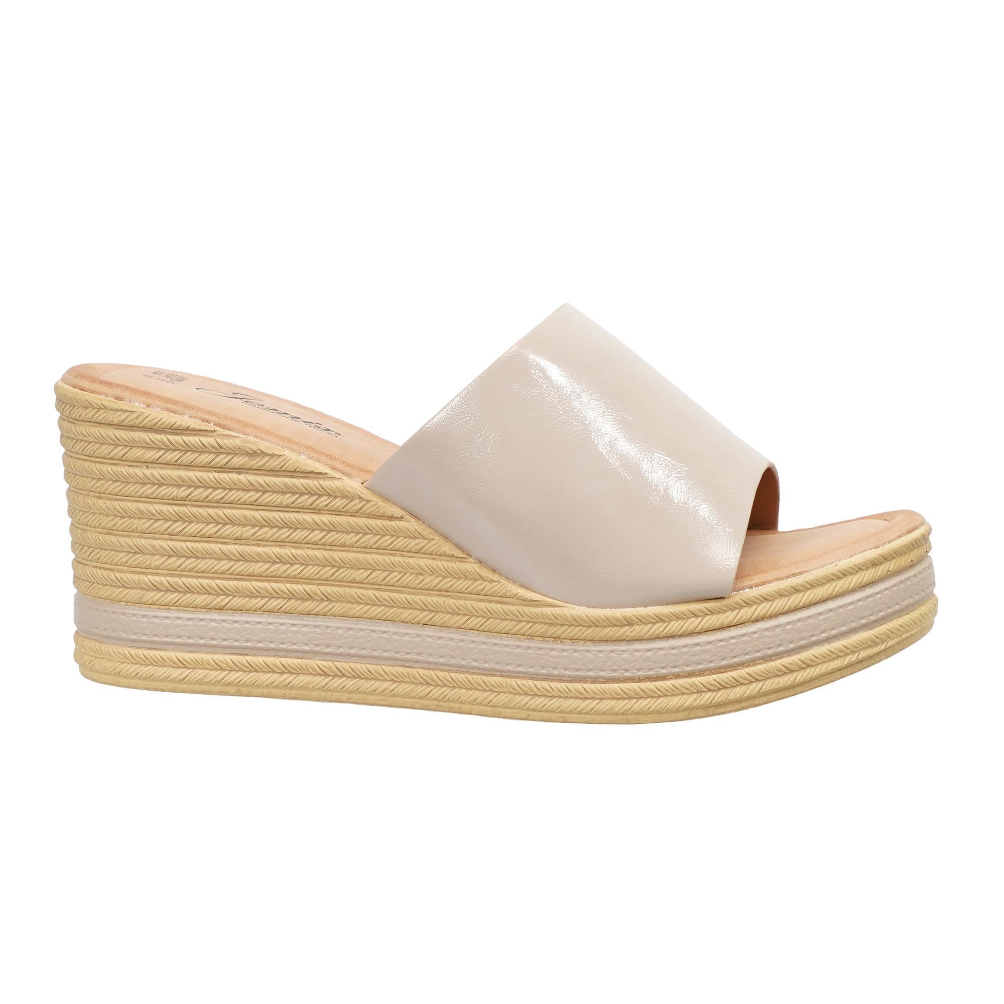 JOMIX Sandali Donna Estivi Eleganti con Zeppa e Plateau Comode Scarpe Aperte Leggere e Traspiranti Calzature alla Moda per Tutti i Giorni
