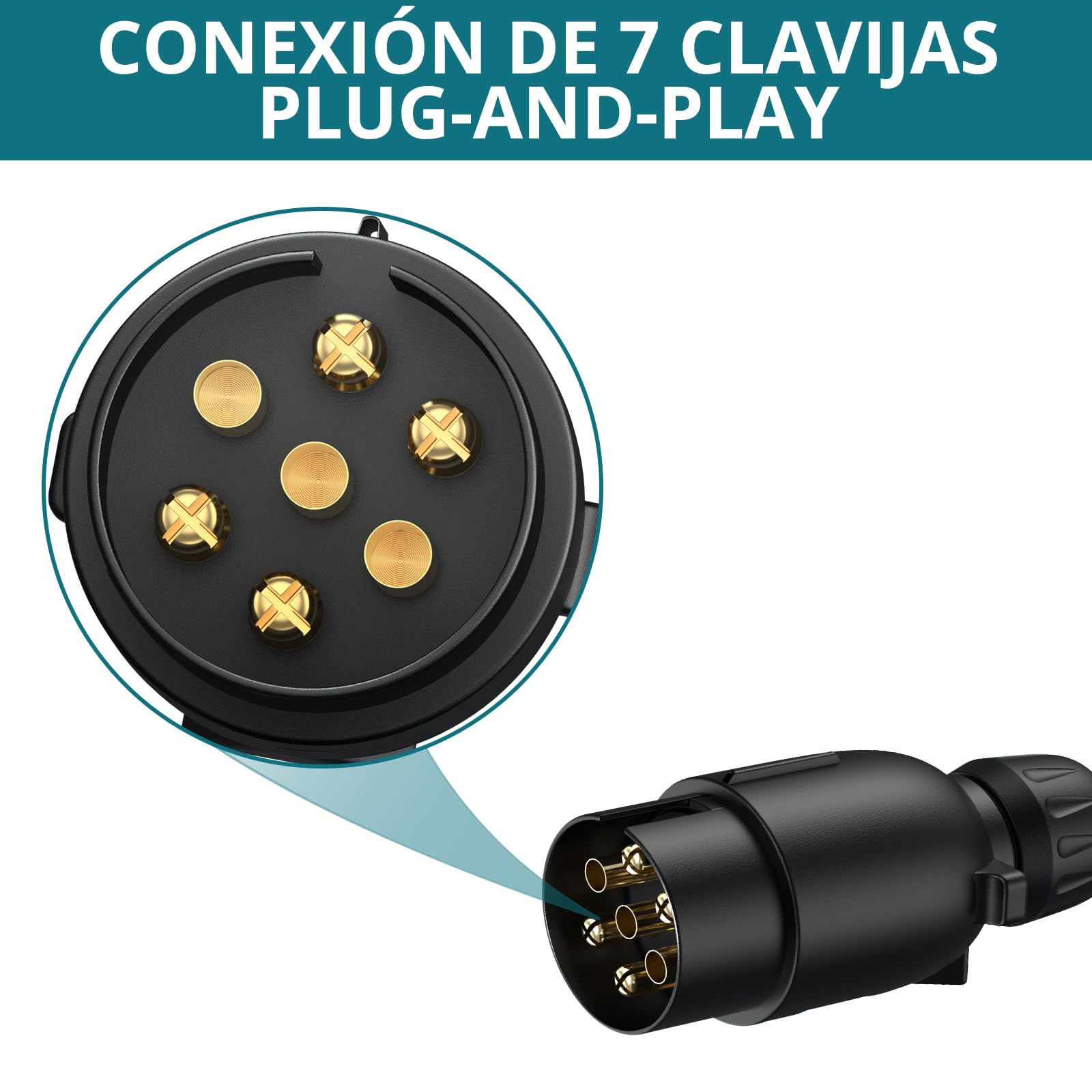 2 piezas Luz Trasera para Remolque 12V Pilotos Traseros Remolque | con 7.5 Metros de Cable E13 7 Pines para Camiones Caravanas Furgonetas Barcos Luces Traseras Iluminación