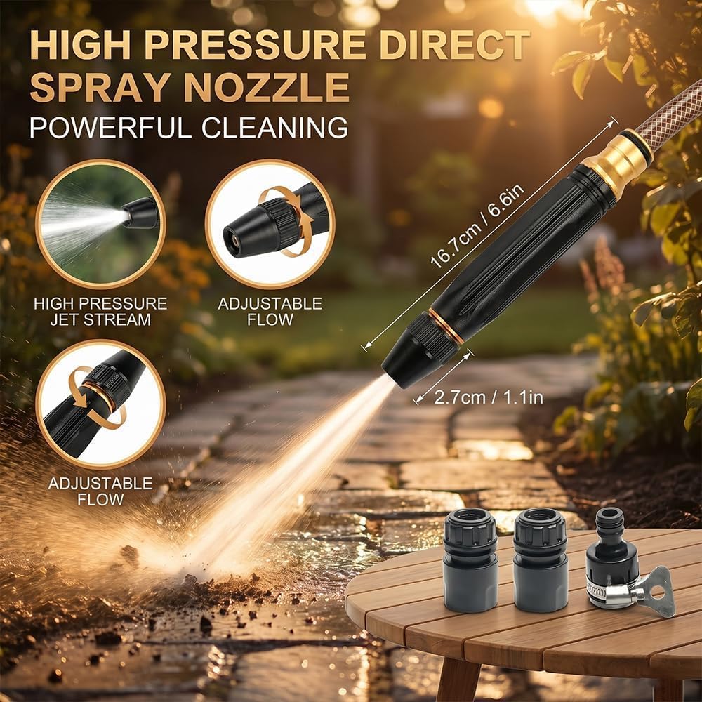 Best Hose Nozzle 2026: 5 High-Pressure Sprayers 2 RUINXXT Heavy Duty Adjustable Hose Nozzle, 2026 High Pressure Jet Sweeper Spray — product photo
