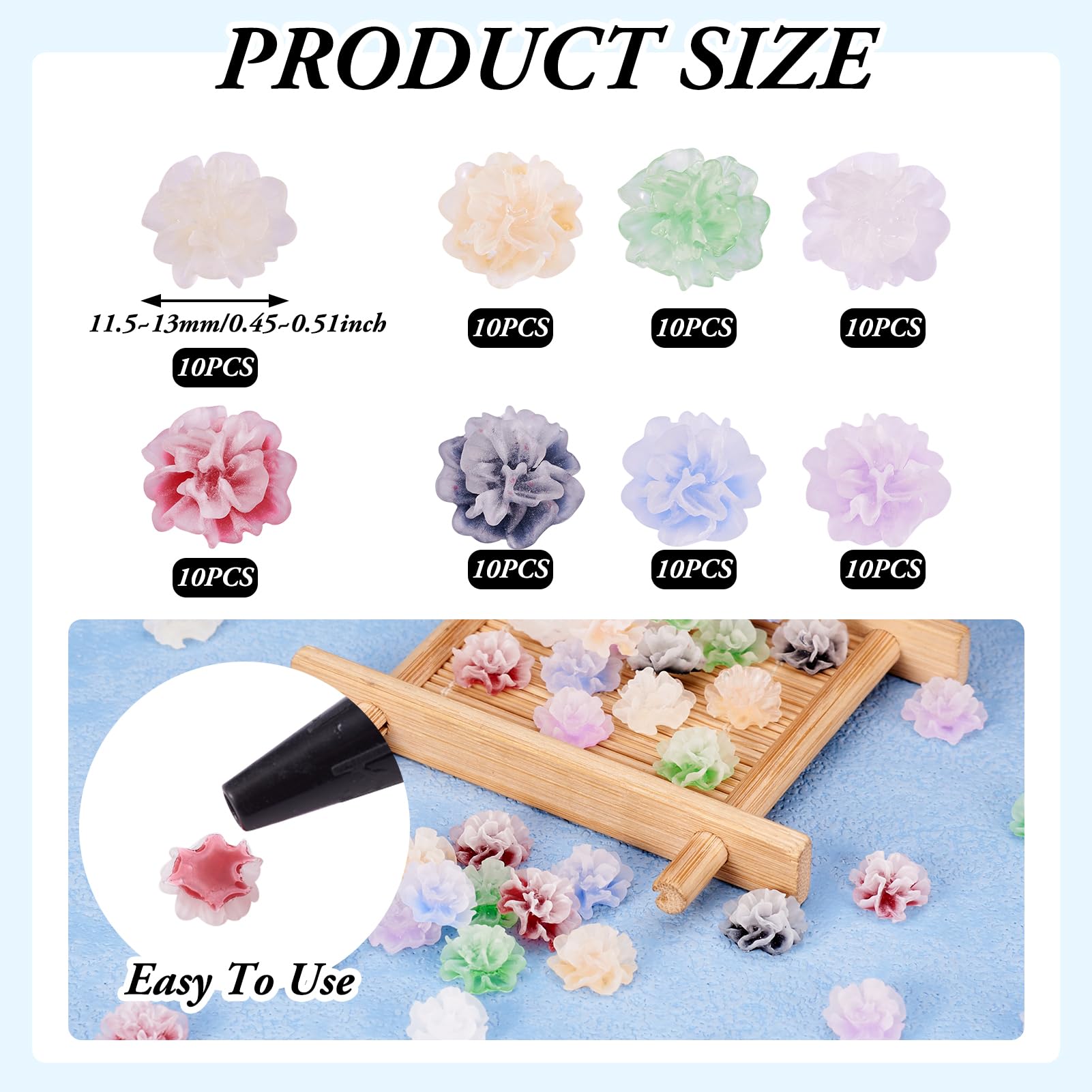 KISSITTY 100 Stück Libellen & Blumen Cabochons – Glitzernde Harz-Deko Für Schmuck, Nails & DIY