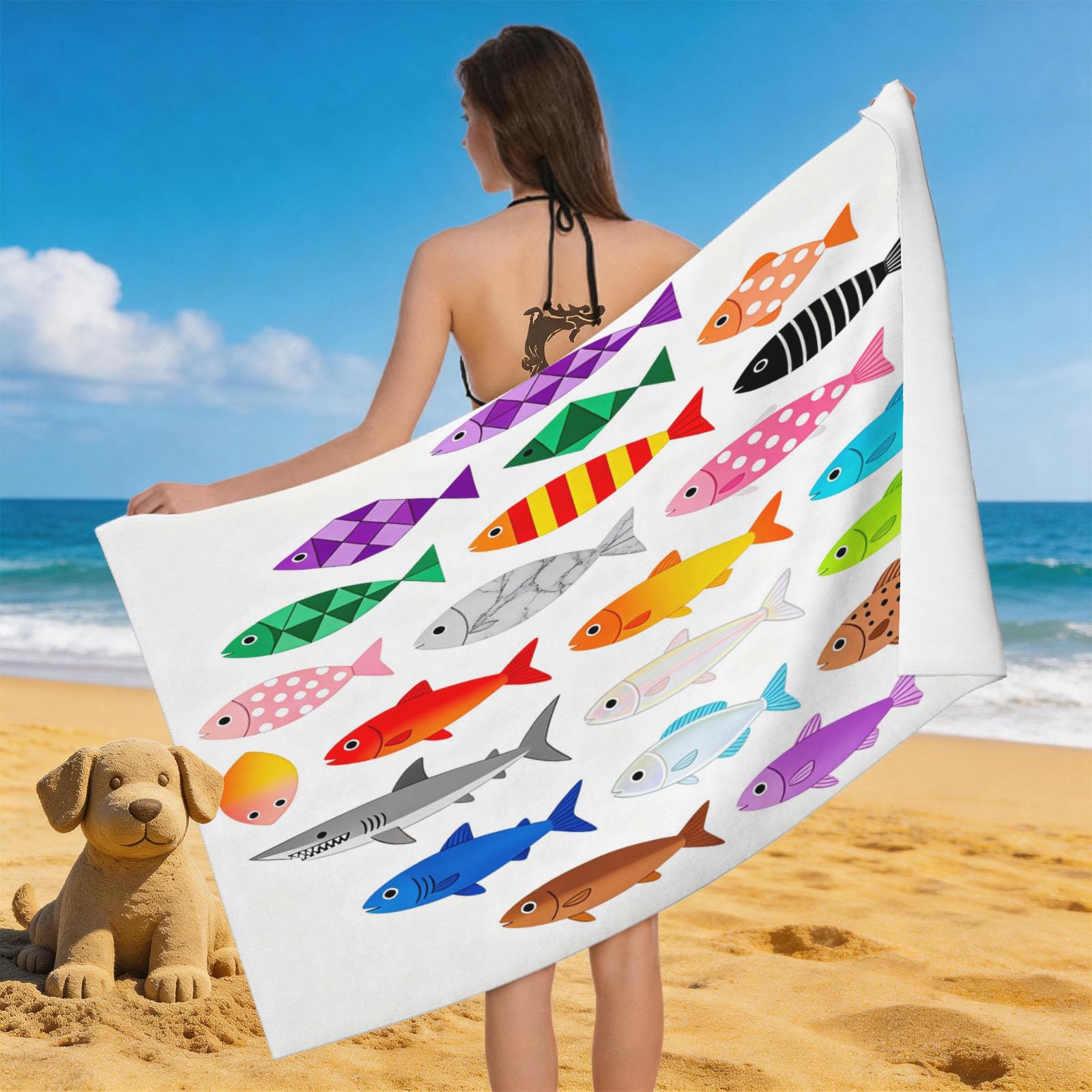 Leichong Men's Multicolour 3D Highland Cow Beach Towel Microfiber Soft Quick Dry For Adults, Farm Bath Towel Lightweight Soft Absorbent For Travel Swimming Pool Sports, 75 X 150 Cm