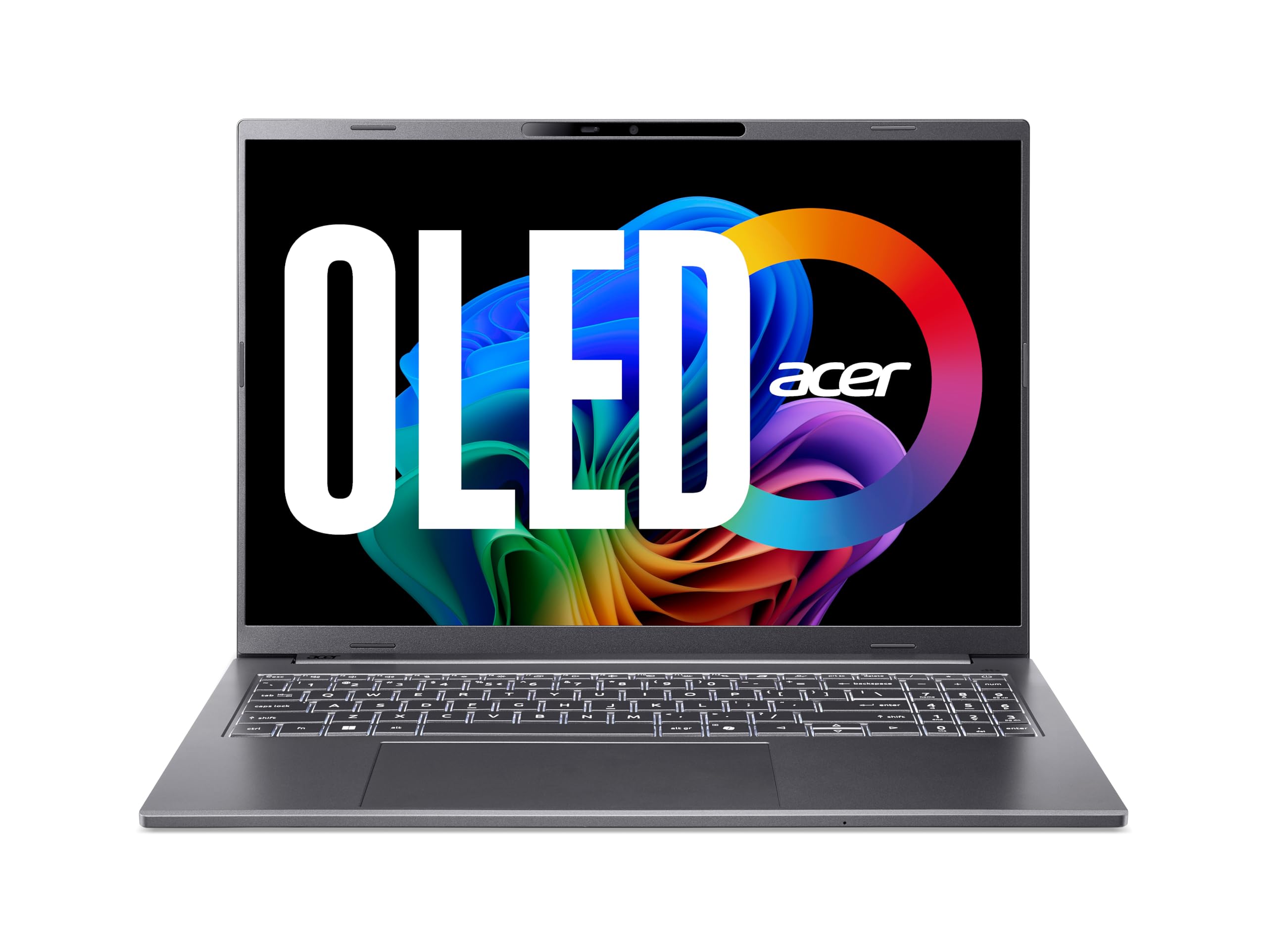 Acer Aspire 16 AI OLED (A16-52M-92UY) AI Laptop, Copilot+ PC, 16" WUXGA OLED Display, Intel Core Ultra 9 288V, 32 GB RAM, 1 TB GB SSD, Intel Arc Grafik 140V, Windows 11, QWERTZ Tastatur, grau