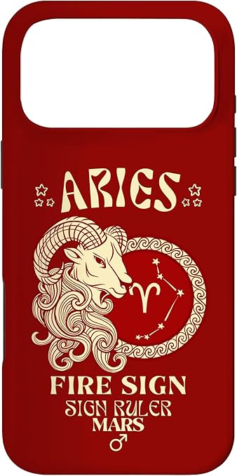 Aries Zodiac Fire Sign Case for iPhone 17 Pro Max