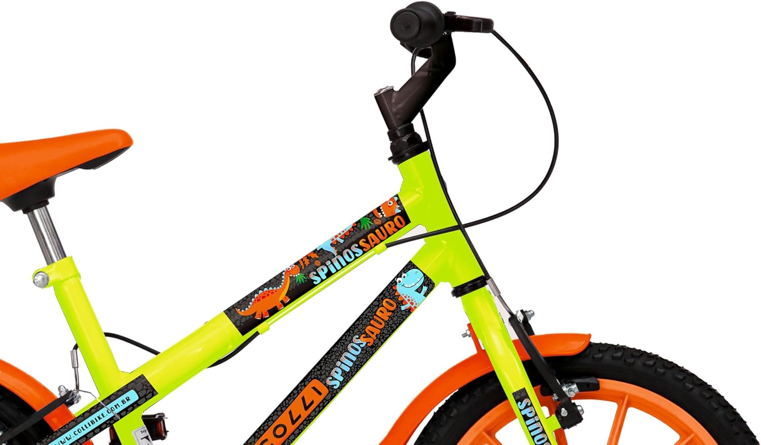 Bicicleta lateral destacada em fundo branco.