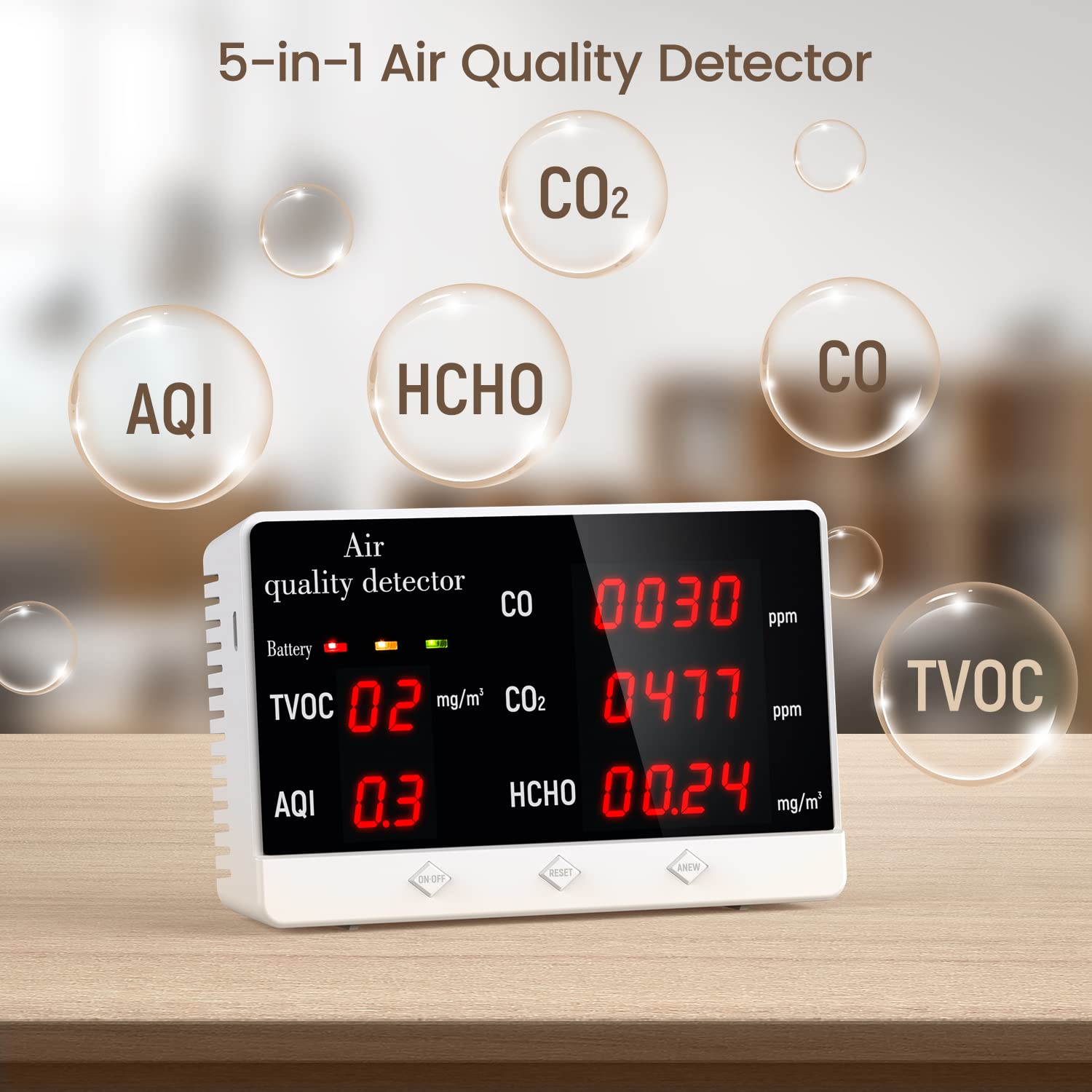 Buy Air Quality Monitor, Aiment Upgraded High Accurate Sensor CO2