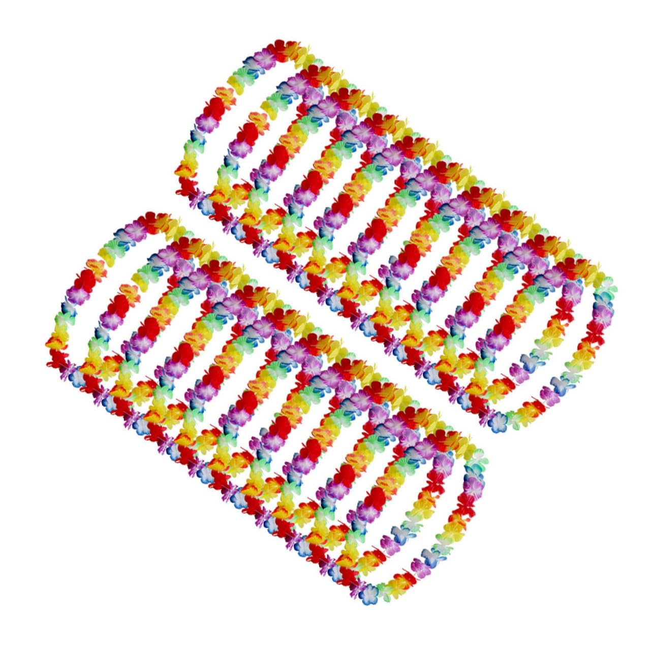 Cabilock 40 Piezas guirnaldas Hawaianas Decoraciones para Fiestas Tropicales Collar de Flores Collares a Granel Christmas Xmas navidas Guirnalda Hawaiana Guirnalda Luau constituir Colocar