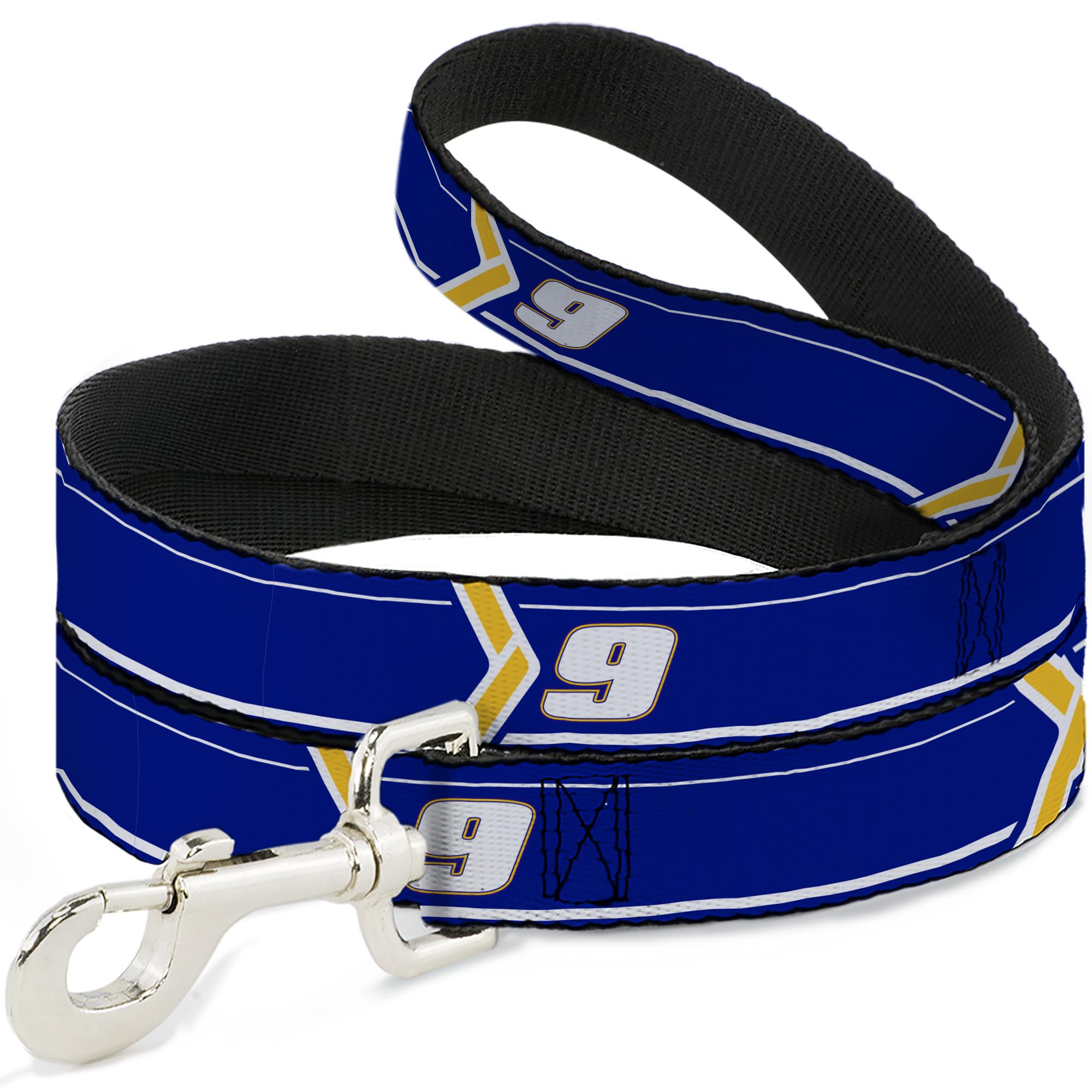 Hendrick Motorsports Pet Leash, Dog Leash, HMS Car Scheme Blue Yellow White, 6 Feet Long 1.0 Inch Wide
