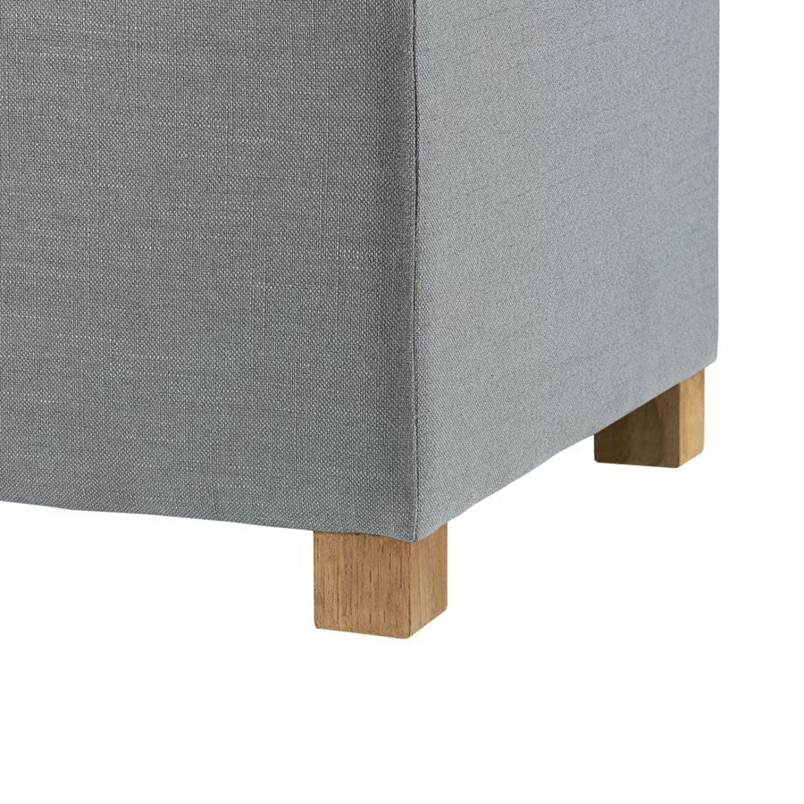 Image of MODERN WAVE Ashlee 50 inch Large Fabric Upholstered Flip Top Storage Bench 3 Seater Sofa Couch Pouffe Sofa Bench Ottoman for Living Room, Bedroom, Office. (Grey)