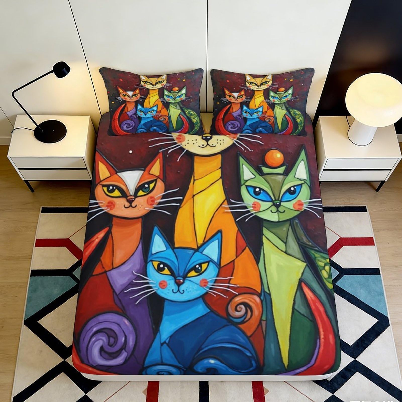 3D Printed Underwater Scene Fitted Sheet Microfiber Deep Pocket Elastic Hem Fish Mattress Fitted Cover Soft Washable for Bedroom 90x200x25cm