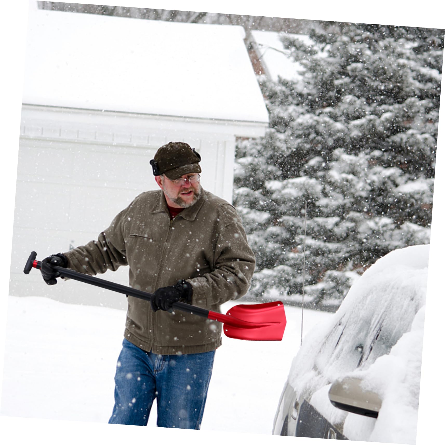 BESPORTBLE Pala De Nieve Telescópica para Invierno Quitanieves Multiusos Herramienta para Limpiar Rascador De Hielo para Vehículos para Limpiar Coches Escarcha y Hielo