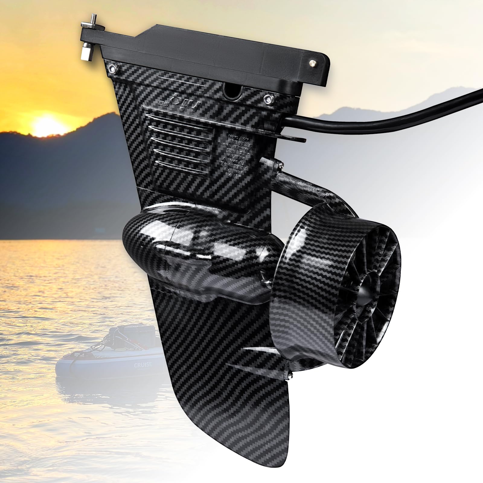 LEDONNE Electric Fin for SUP Electric Surf Fin Underwater Thruster Electric Fin SUP Conversion Kit Surf Booster Electric SUP Fin with Waterproof Battery with LED Battery Indicator