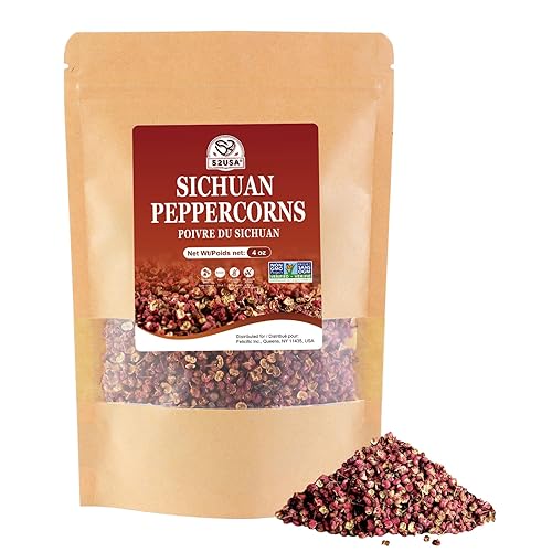 52USA Granos de pimienta Szechuan 4 oz granos de pimienta roja Sichuan granos de pimienta szechuan entero ingredientes clave para platos de mapo