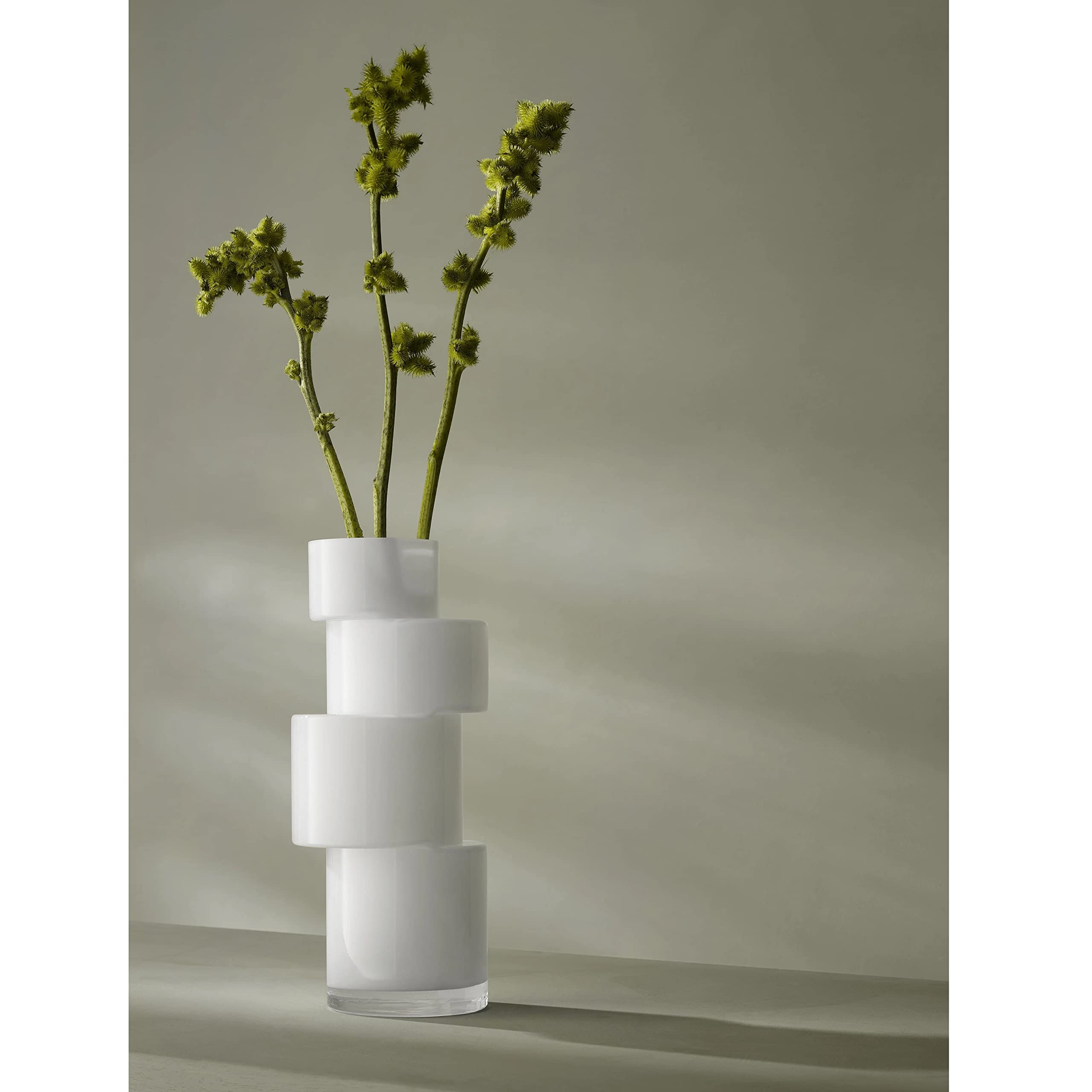 Amazon.com: LSA Tier Vase H35cm Chalk White| 1 Unit | Mouthblown