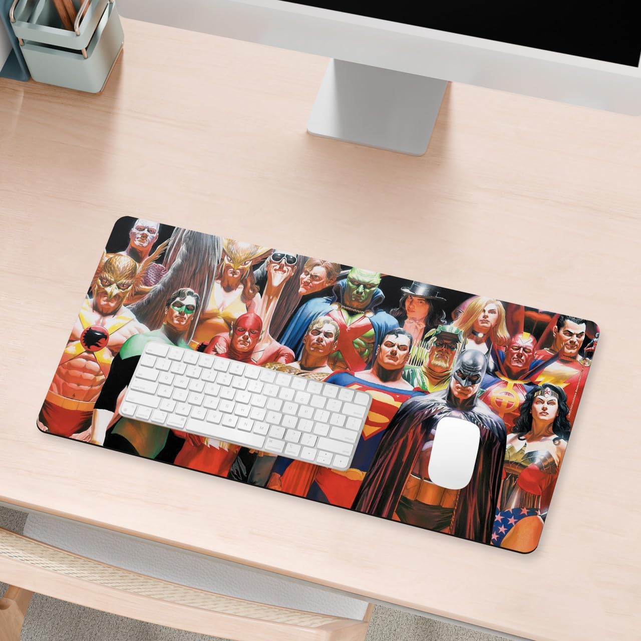 Head Case Designs Officially Licensed Justice League DC Comics Justice Volume 1 Comic Book Covers 23.62 x 11.81 x 0.12 inches (600 x 300 mm) - L Gaming Office Desk PC Keyboard Mouse Mat Pad