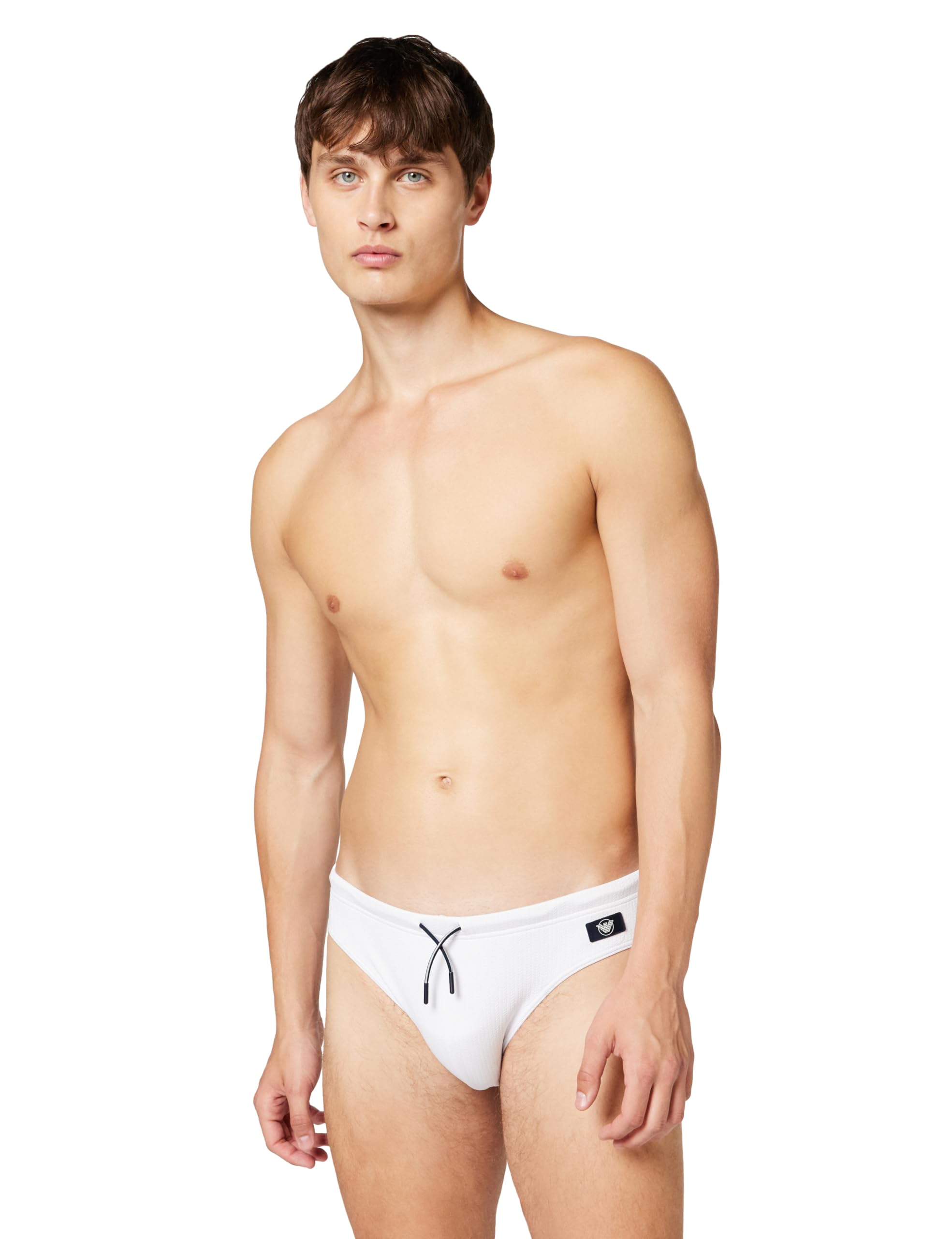 Emporio Armani Men's Satin Label Brief White M