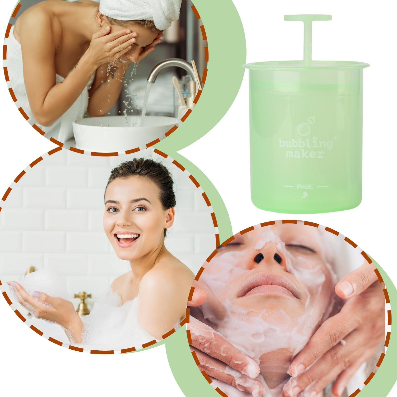 Schiumatore per lavaggio del viso, creatore di schiuma,Bottiglie schiumogene per la pulizia del viso Bubble Foamer | Strumento ergonomico per la pulizia del viso, creatore di schiuma