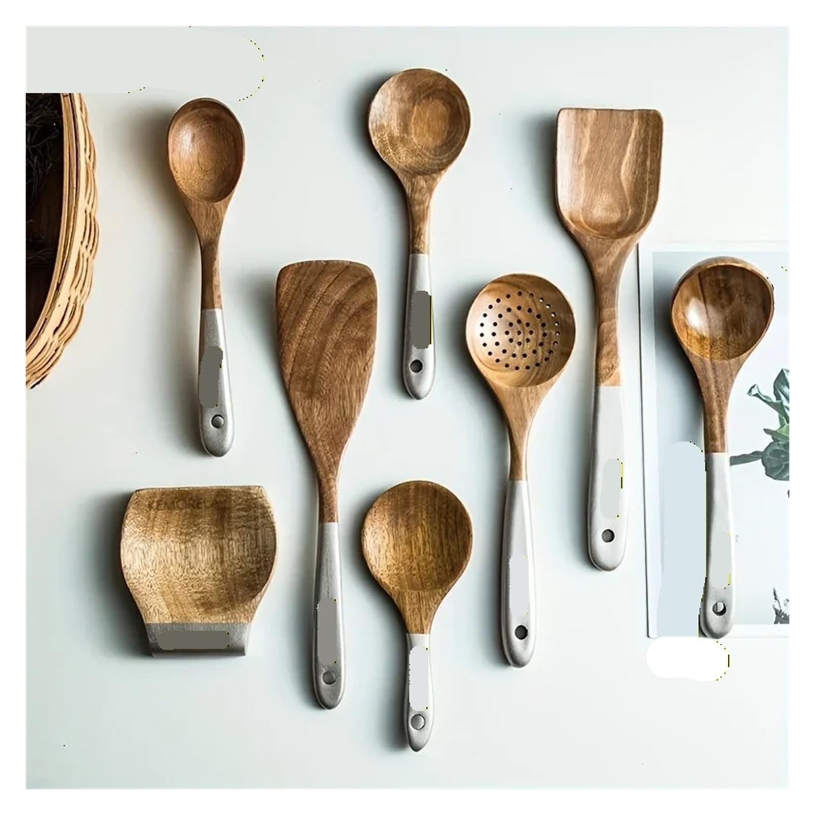 9 cucharas de madera for utensilios cocina(6pcsModel Y 2025-2026)