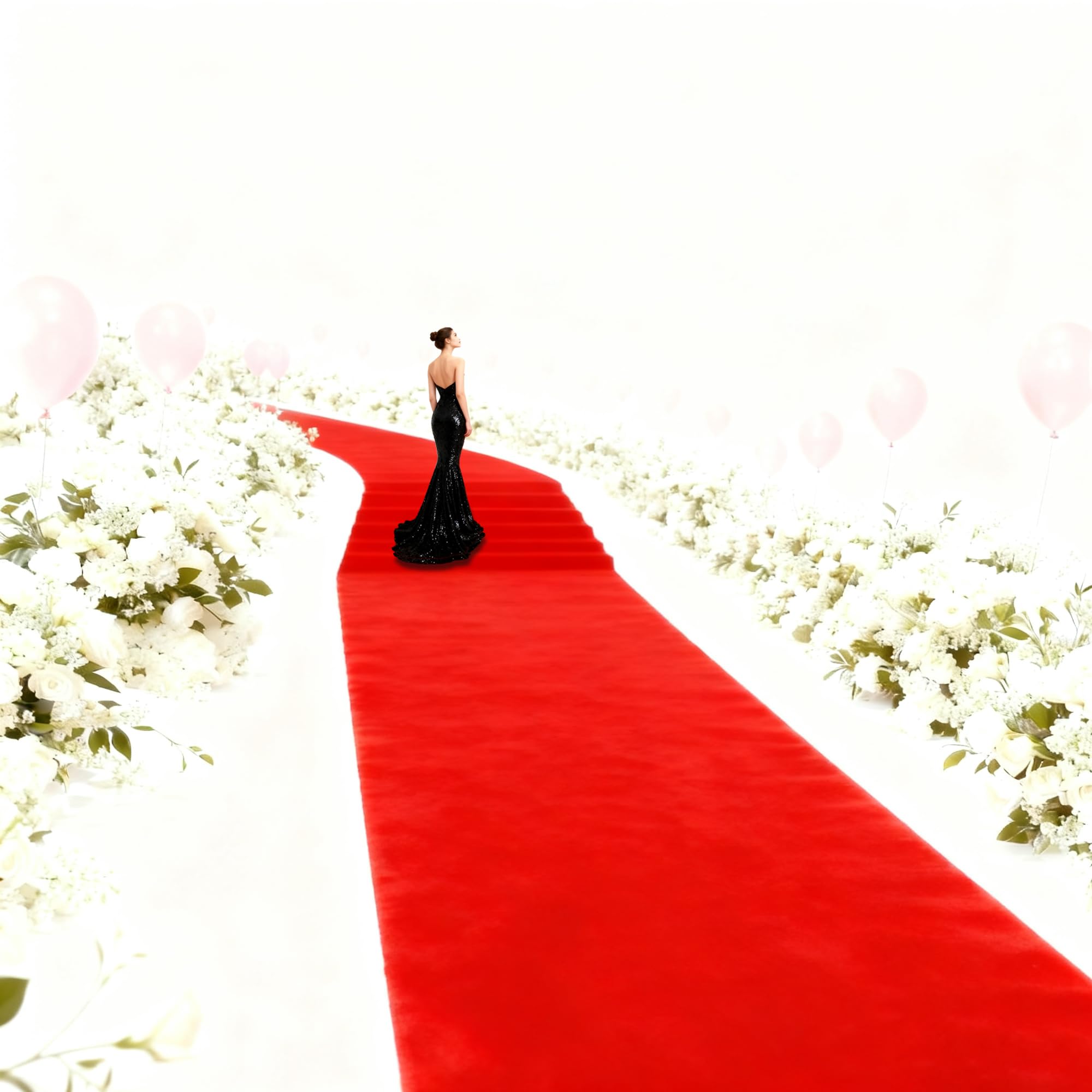 Tapis Rouge Extra Épais 1x10m Tapis de Passage Rouge pour Fêtes & Événements Anti-Dérapant Lavable en Machine Tapis de Couloir de Mariage pour Demandes en Mariage Noël,Thanksgiving