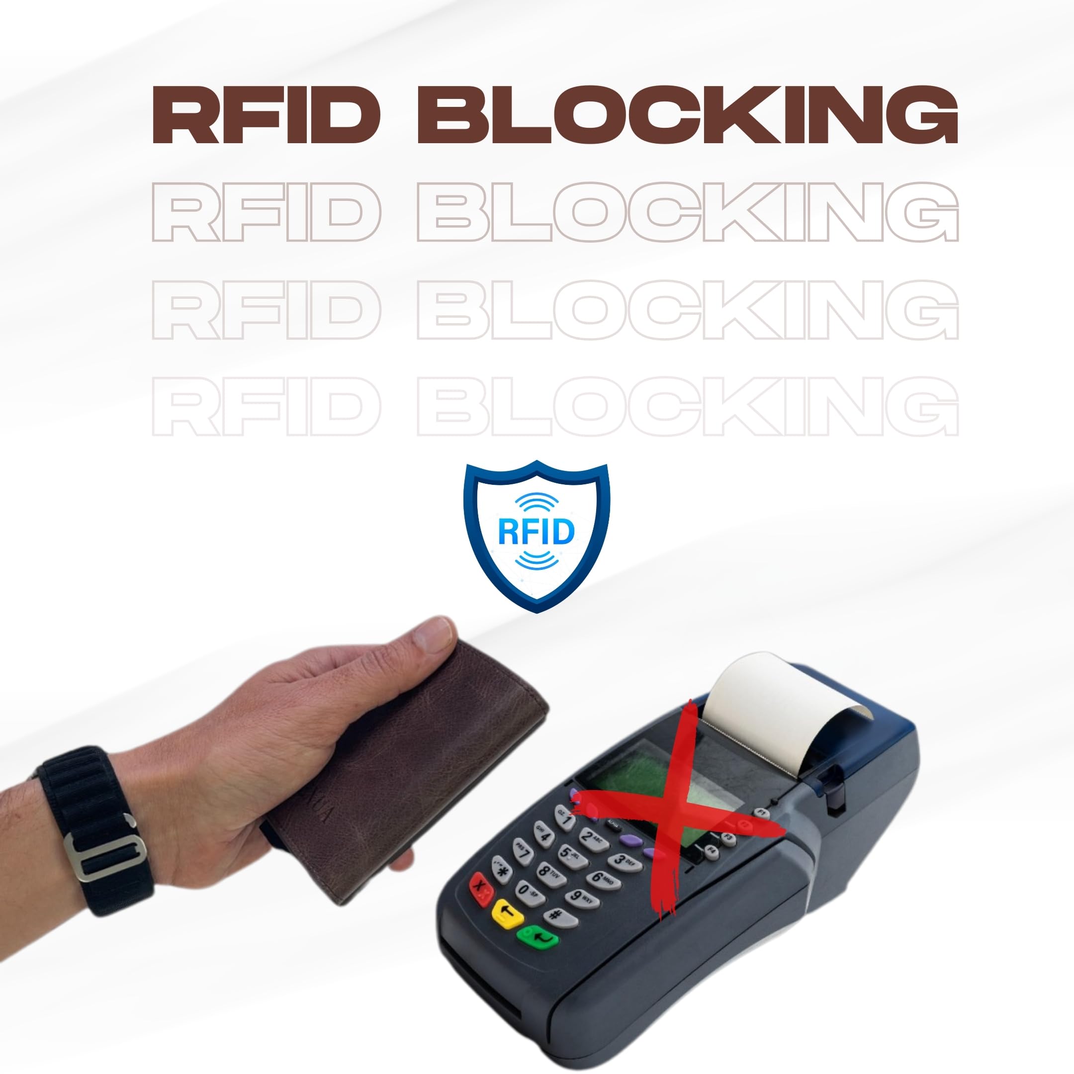 Dexua Rfid blocking card holder, Leather Wallet for Men & Women, Quick access Pop-Up card holder, Credit Card Wallet with Magnetic Closure, Alcantara Cash & Coin Slot Small Wallet(Chocolate Brown)