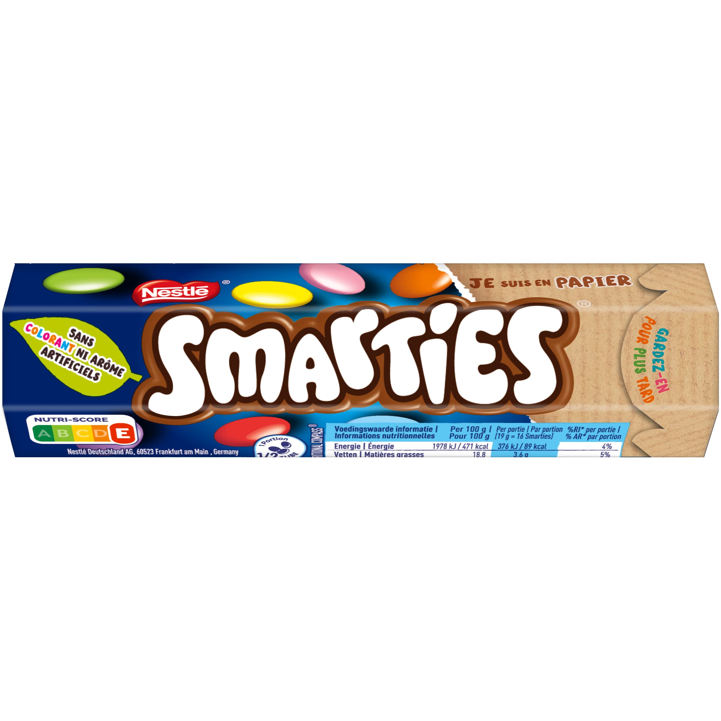 Smarties Tube - Bonbons Chocolatés - Présentoir - Lot de 24x38g