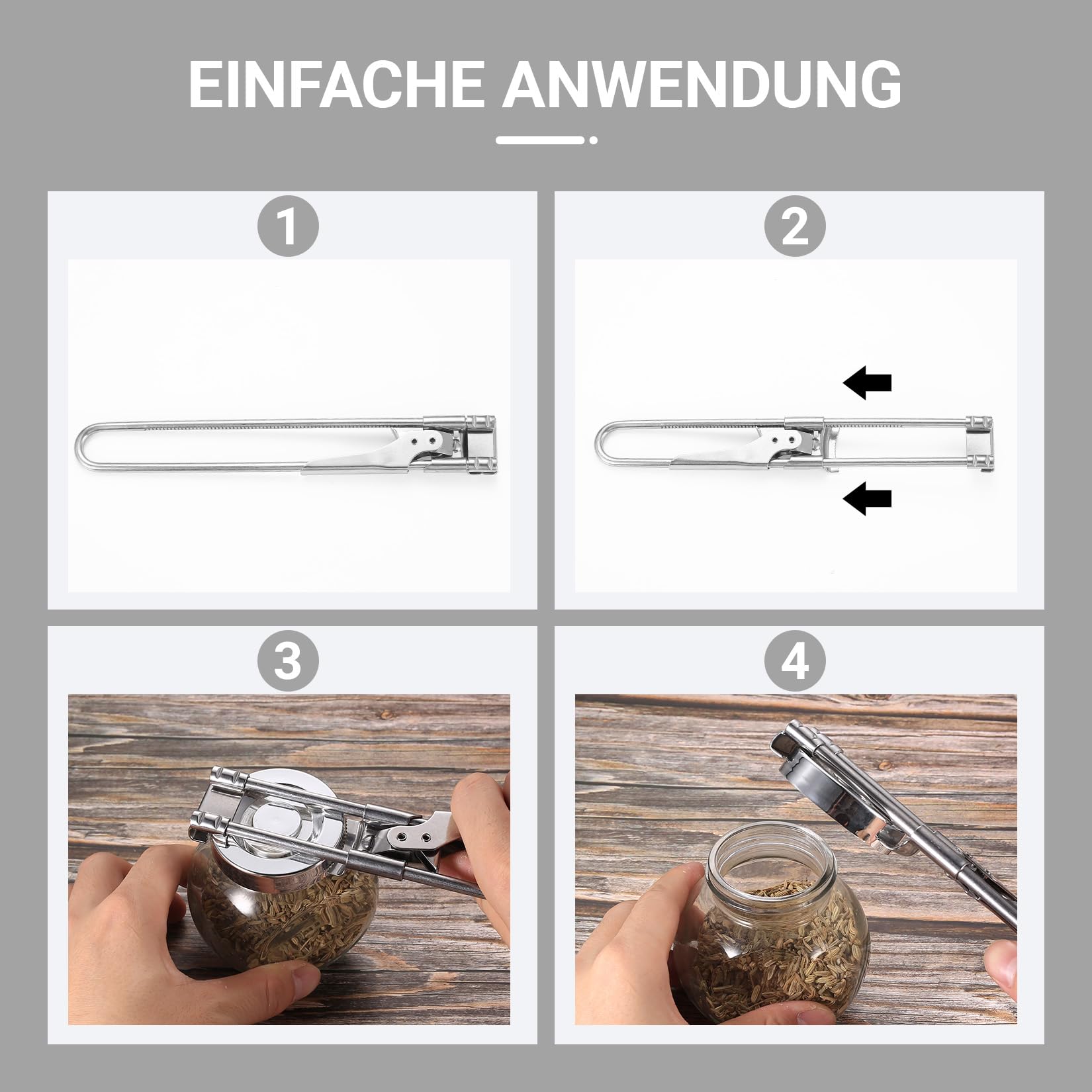 Abrelatas Manual Profesional De Acero Inoxidable - 2 Unidades - Fácil De Usar Para Mayores Y Mujeres