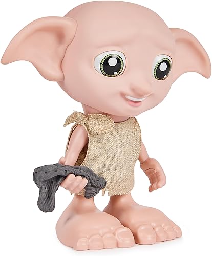 Miniatura 9 de Wizarding World Harry Potter, muñeca mágica interactiva de elfo Dobby con calcetín, más de 30 sonidos y frases, 8.5 pulgadas, juguetes para niños a