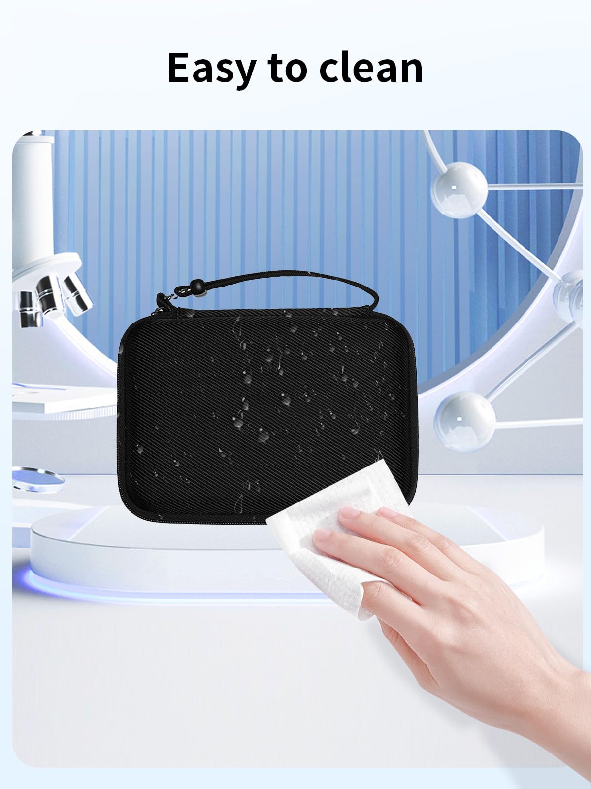 BOVUGAC Funda para ANBERNIC RG477V, bolsa portátil para RG477V, tela premium, resistente a los arañazos y a las caídas, dimensiones de la bolsa: 18 x 13 x 4,5 cm (negro)