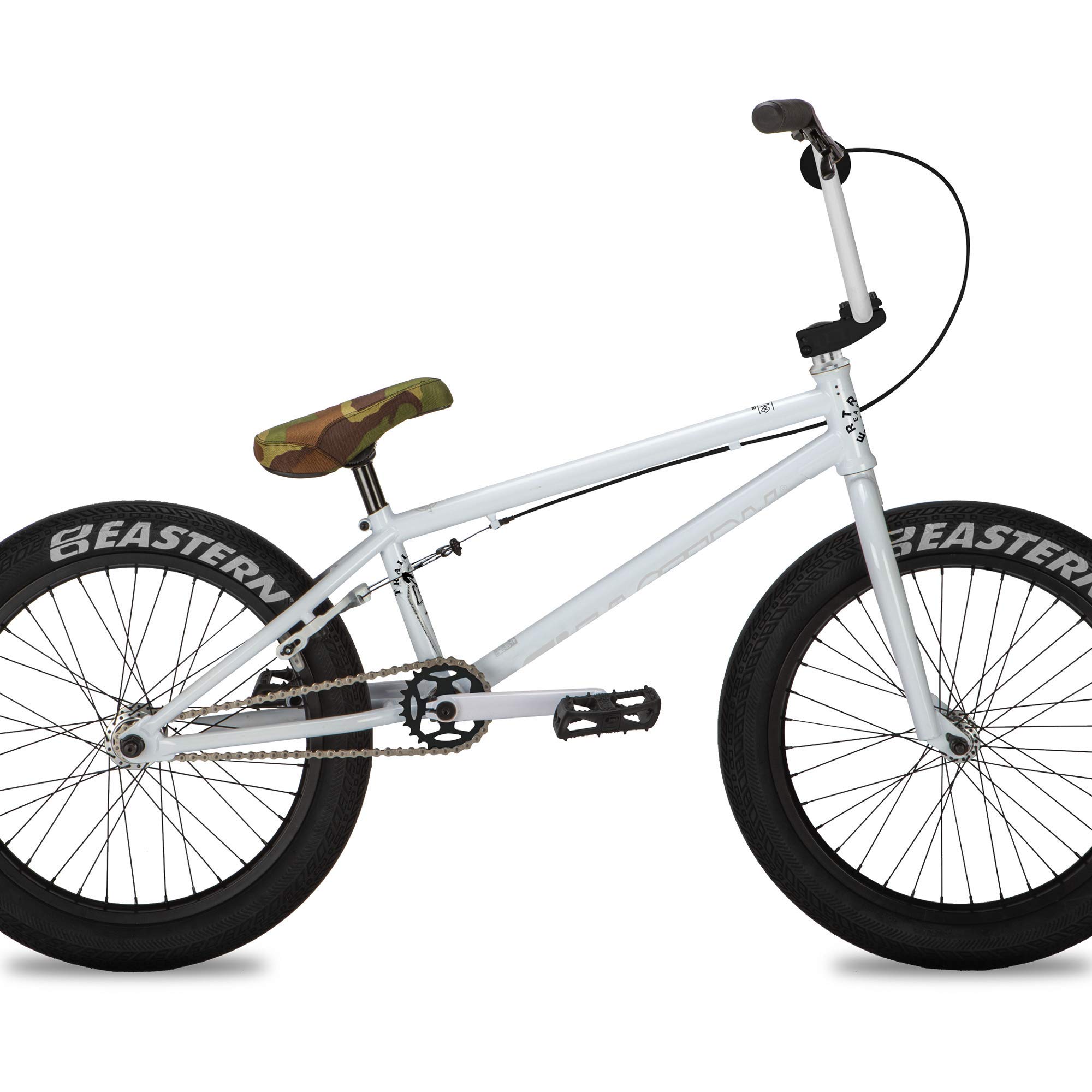 Eastern Traildigger - Bicicleta BMX Pro de 20 pulgadas, marco cromado ligero, llantas de doble pared, asiento giratorio, bielas cromadas, ideal para montar en la calle y el parque