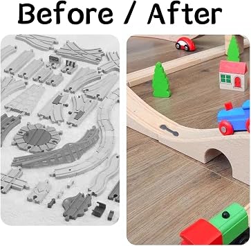 Train Track Accessories Set,20 PCS Universal Rail Adapter Accessories for Railways Durable Track Connector Pieces for Boys and Girls