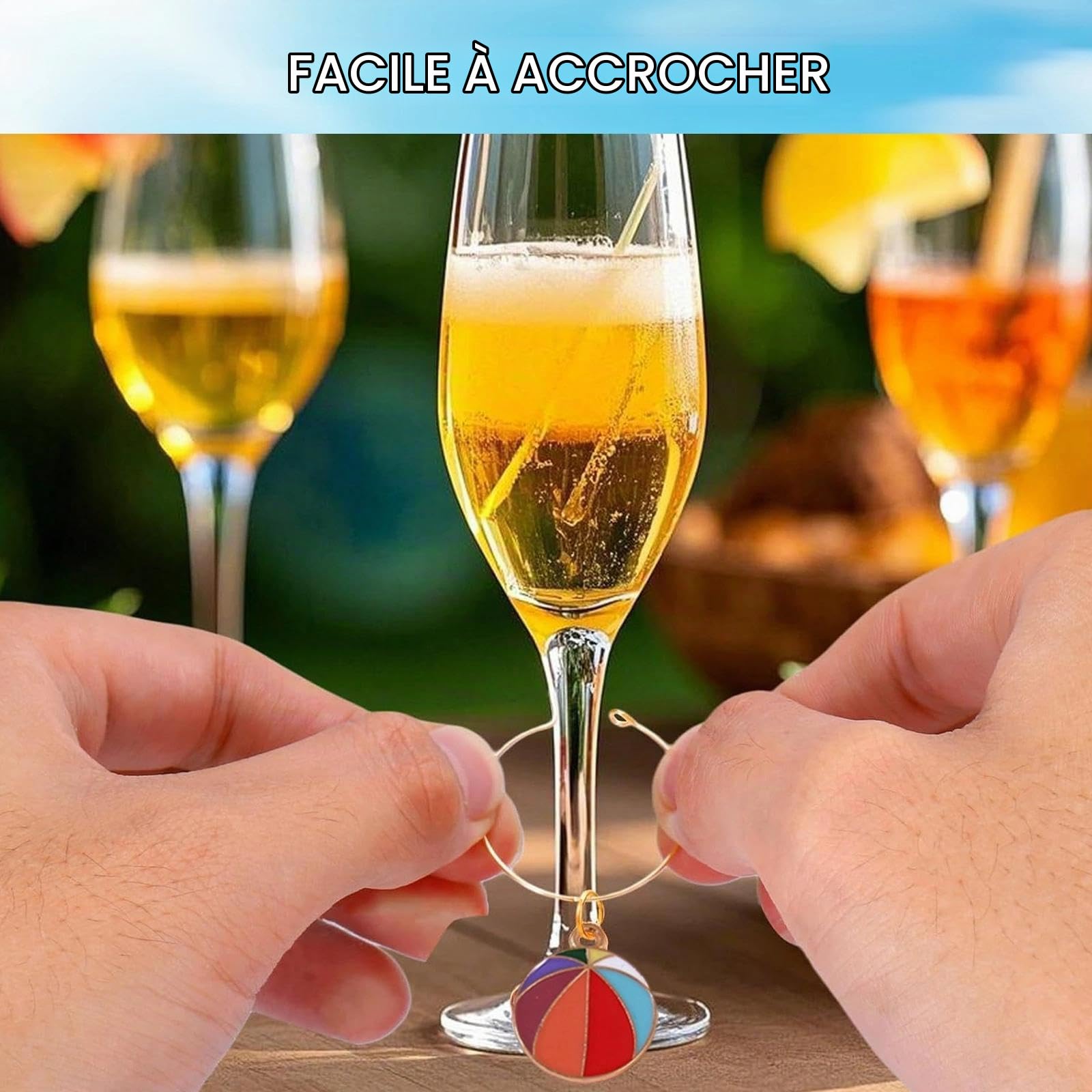 24 Pièces Marque Verree Charmes de Verre à Vin Breloques pour Verres à Vin avec Pochette en Velours pour Fêtes Marqueurs de Boisson, MMarque Verre a Pied, Marqueur de Verree, Marque-Verre Vinn