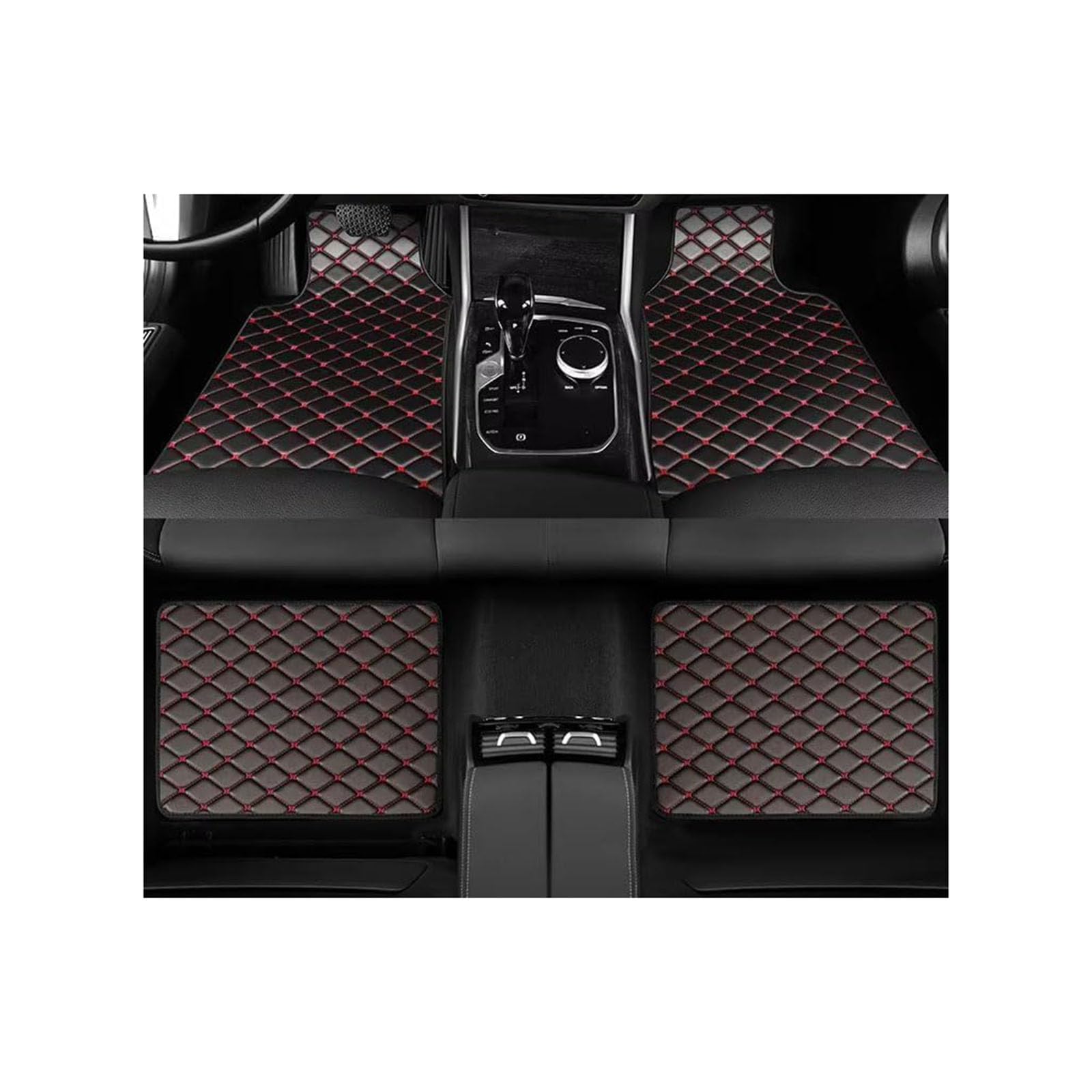 XXMMHTFD Car Mats for BMW Serie X X3 E83 X3 F25 X3 M40i G01 X3 G01 X, Luxury Leather Car Floor Mats Full Set, Waterproof All Weather Carpets with Anti-Slip Layer Liners,C