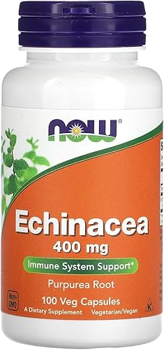 Now Foods Echinacea, 400 mg, 100 cápsulas vegetales
