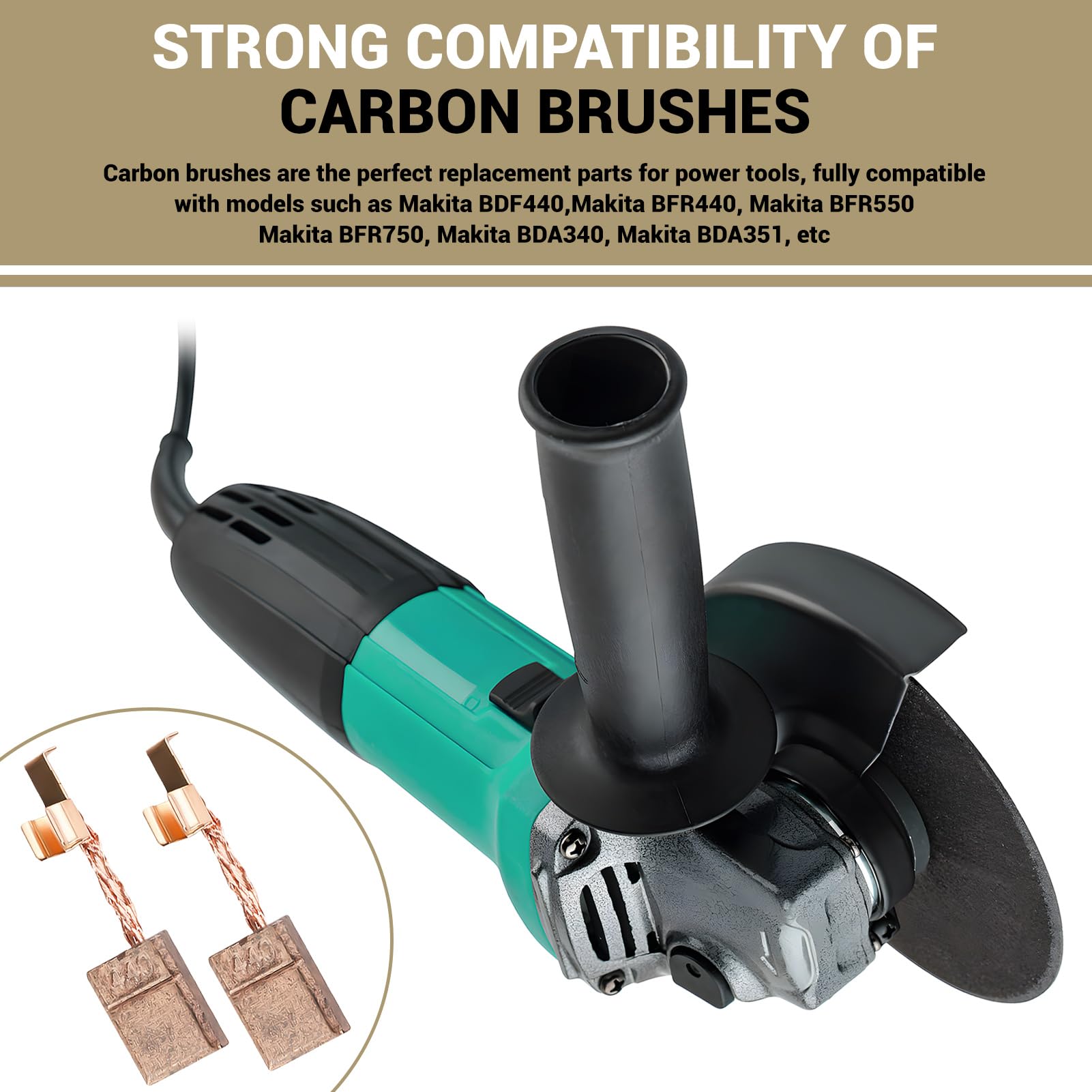 4 Pezzi Spazzole Di Carbone 18V/14.4V CB440 Motore Spazzole In - Foto 9