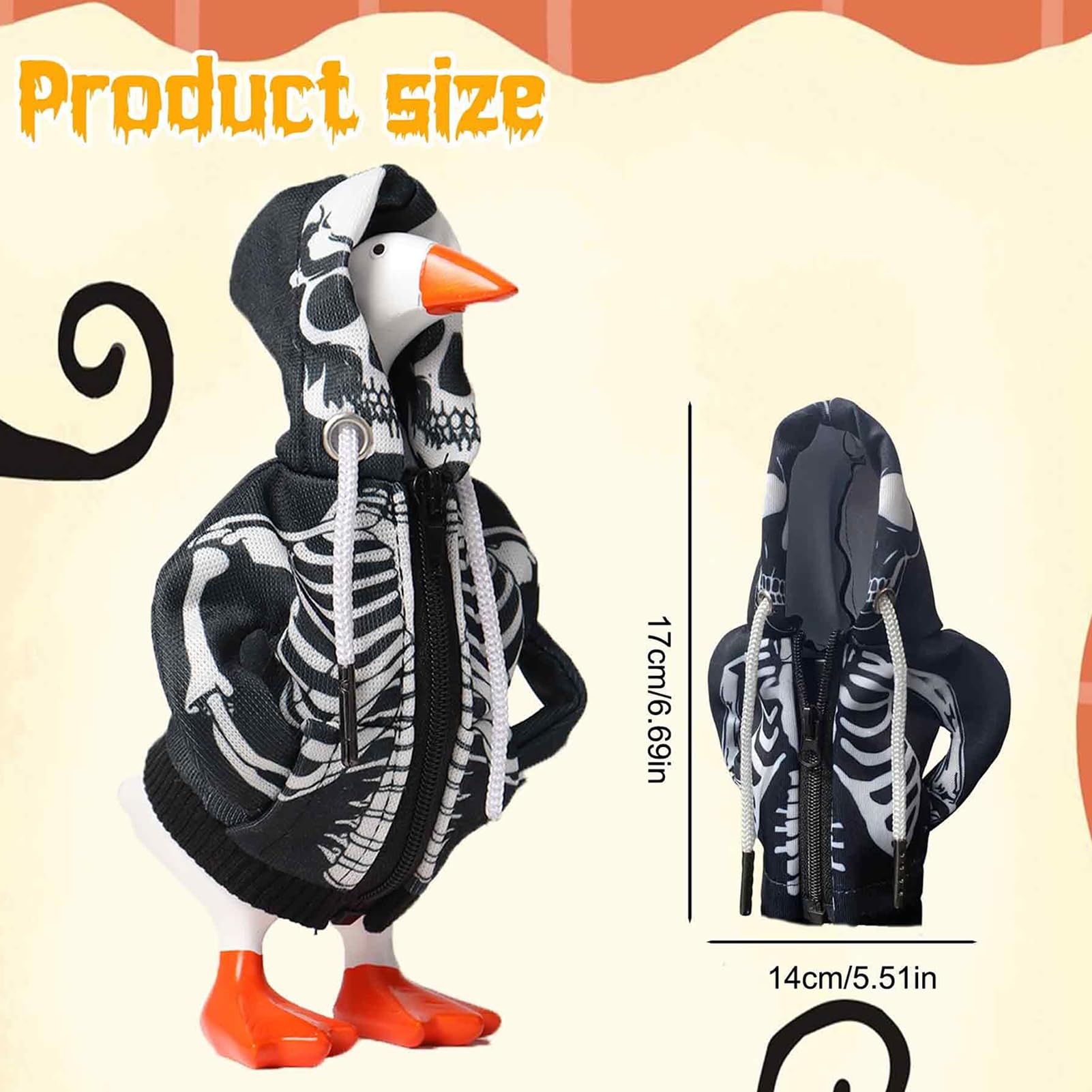 Büro Ente Kleidung 18 cm Schreibtisch Ente Festliche Kleidung | Saisonale Tischdekoration für Sammler Halloween Geburtstag Feier Party Tier Zimmer Garten Outdoor