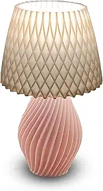Abajur Luminária De Mesa Sala Quarto Moderno Com Lâmpada led BiVolt (Salmão)