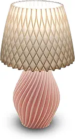Abajur Luminária De Mesa Sala Quarto Moderno Com Lâmpada led BiVolt (Salmão)