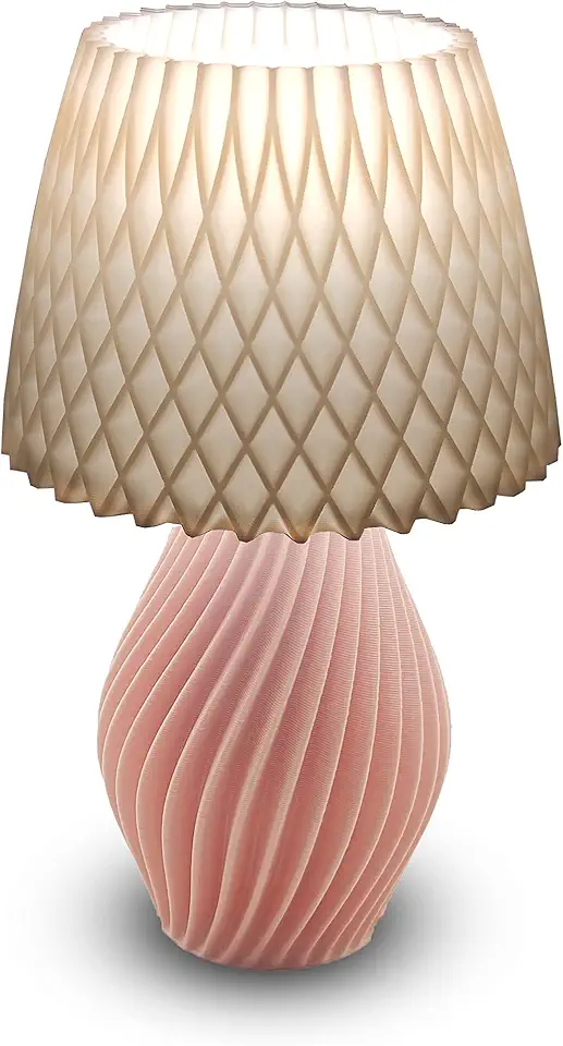 Abajur Luminária De Mesa Sala Quarto Moderno Com Lâmpada led BiVolt (Salmão)