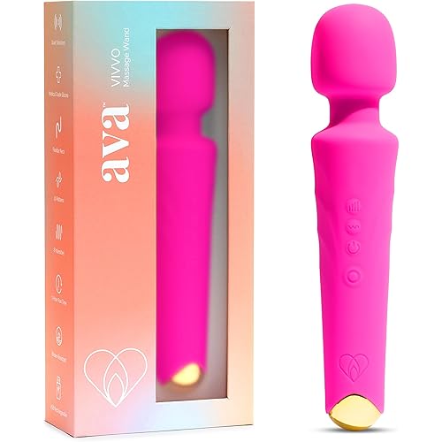 Ava Vibrator Wand Sex Toys [Clit Stimulator Vibrators] Vibrator for Woman | Sex Toy | Gifts for Women | 20 Patterns & 8 Speeds of Pleasure | Quiet & Small | Adult Sex Toys -Premium - Hot Pink