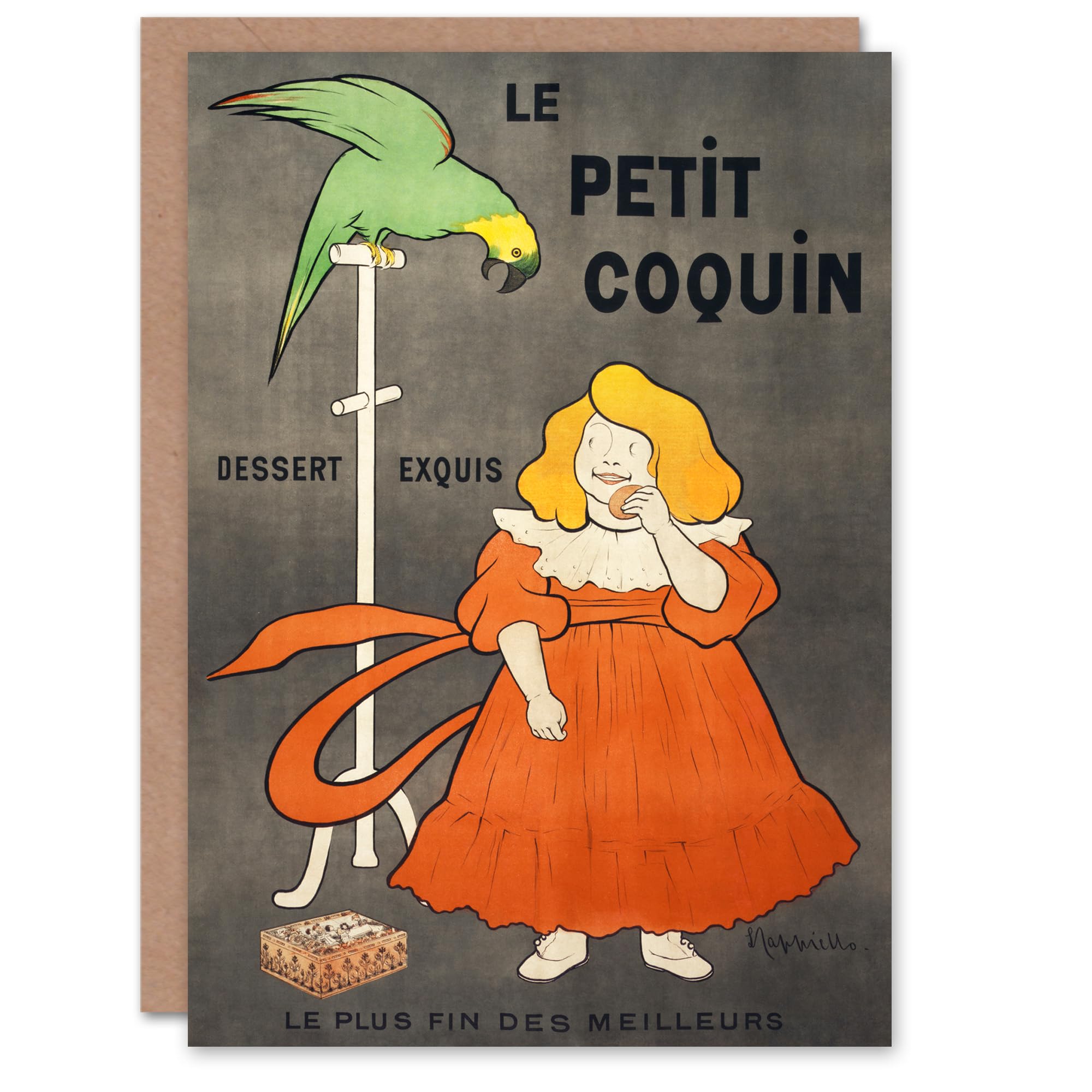 Artery8 Leonetto Cappiello Art Card Petit Coquin Biscuit Vintage Advert