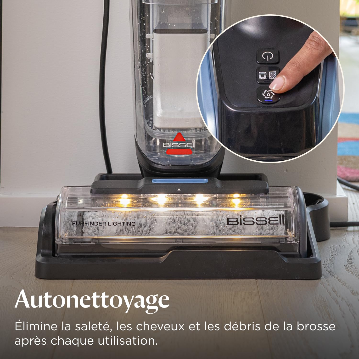 BISSELL CrossWave® EdgeFind 4159N, Aspirateur laveur multi-surfaces avec technologie ZeroGap™